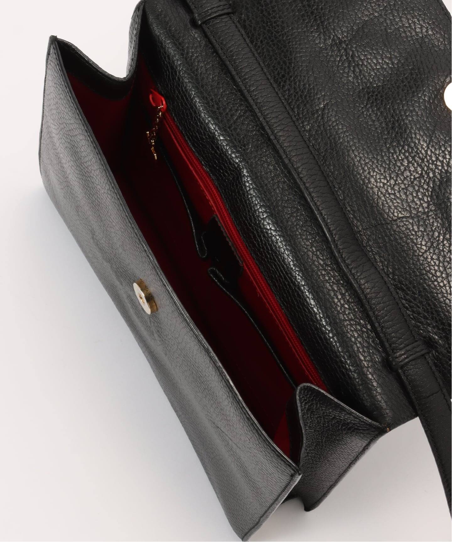 バッグ OLD CELINE CIRCLE RING LEATHER HAND BAG CELINE セリーヌ ロゴサークルモチーフ サテン×レザー ワンハンドル