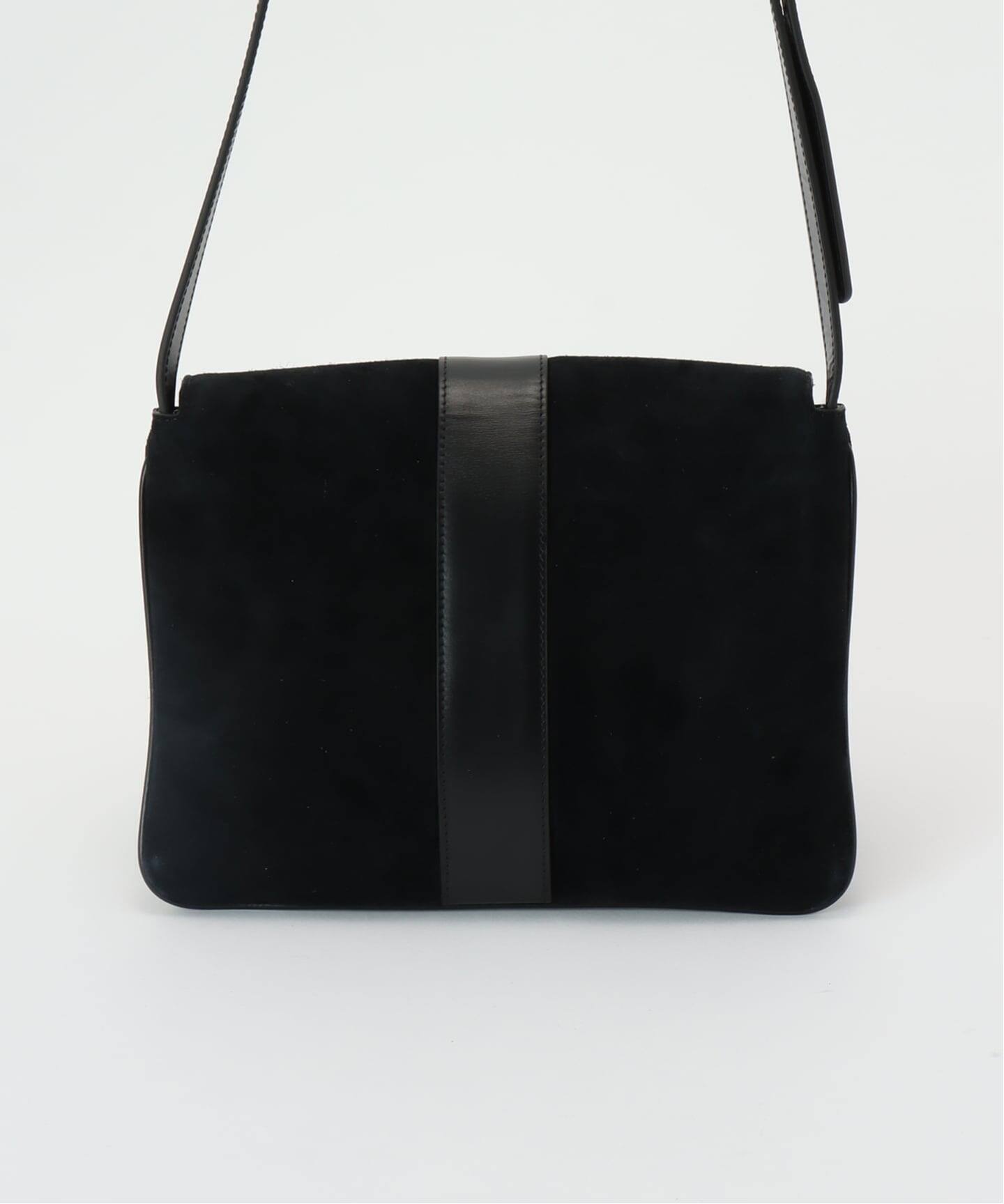 VINTAGE GUCCI/グッチ】 Interlocking ショルダーバッグ suede