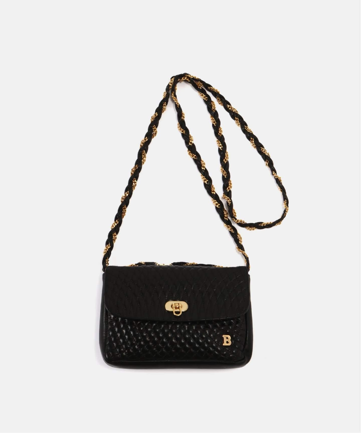 VINTAGE BALLY/バリー】ミニ チェーンショルダーバッグ（ショルダー