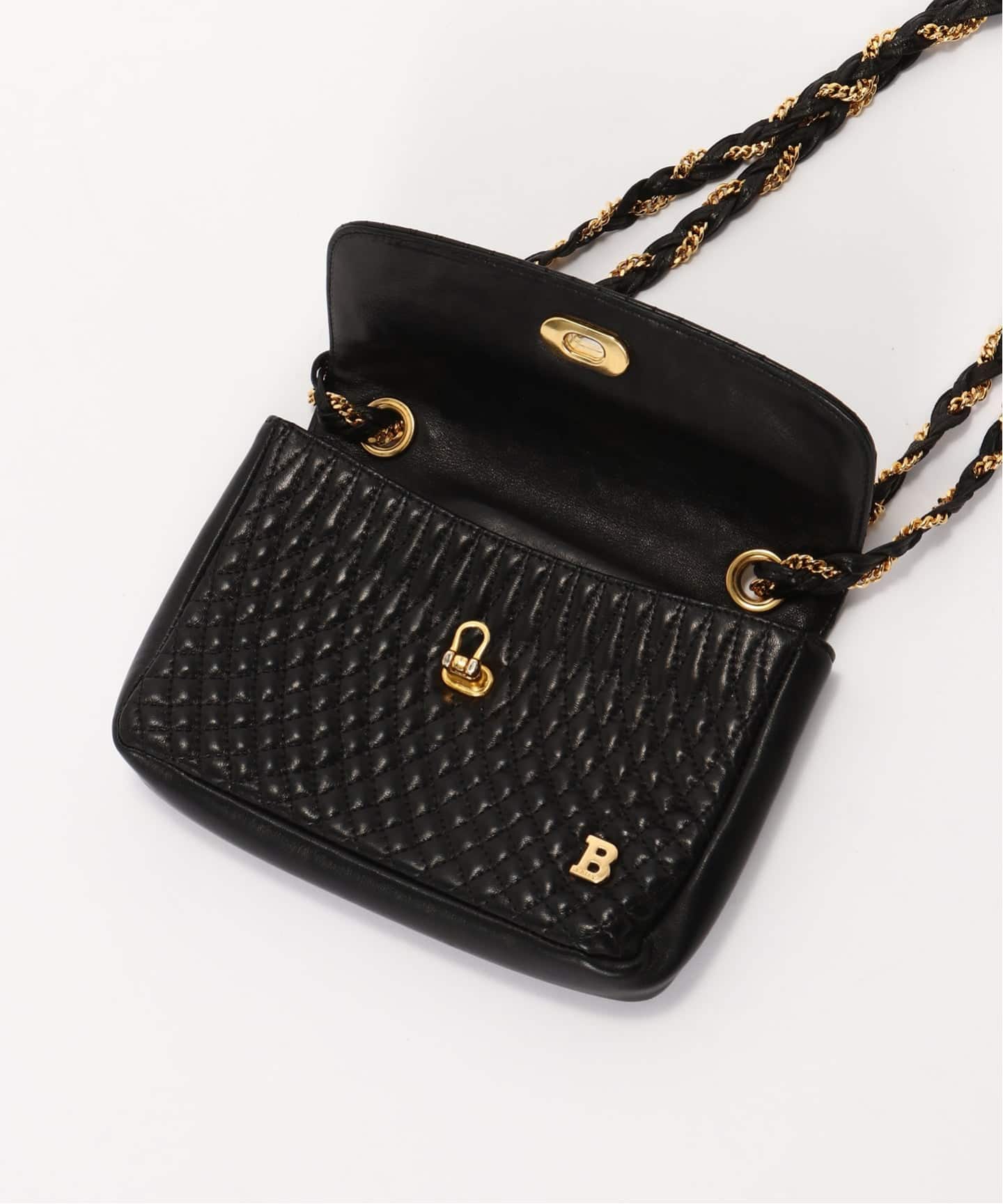 VINTAGE BALLY/バリー】ミニ チェーンショルダーバッグ（ショルダー