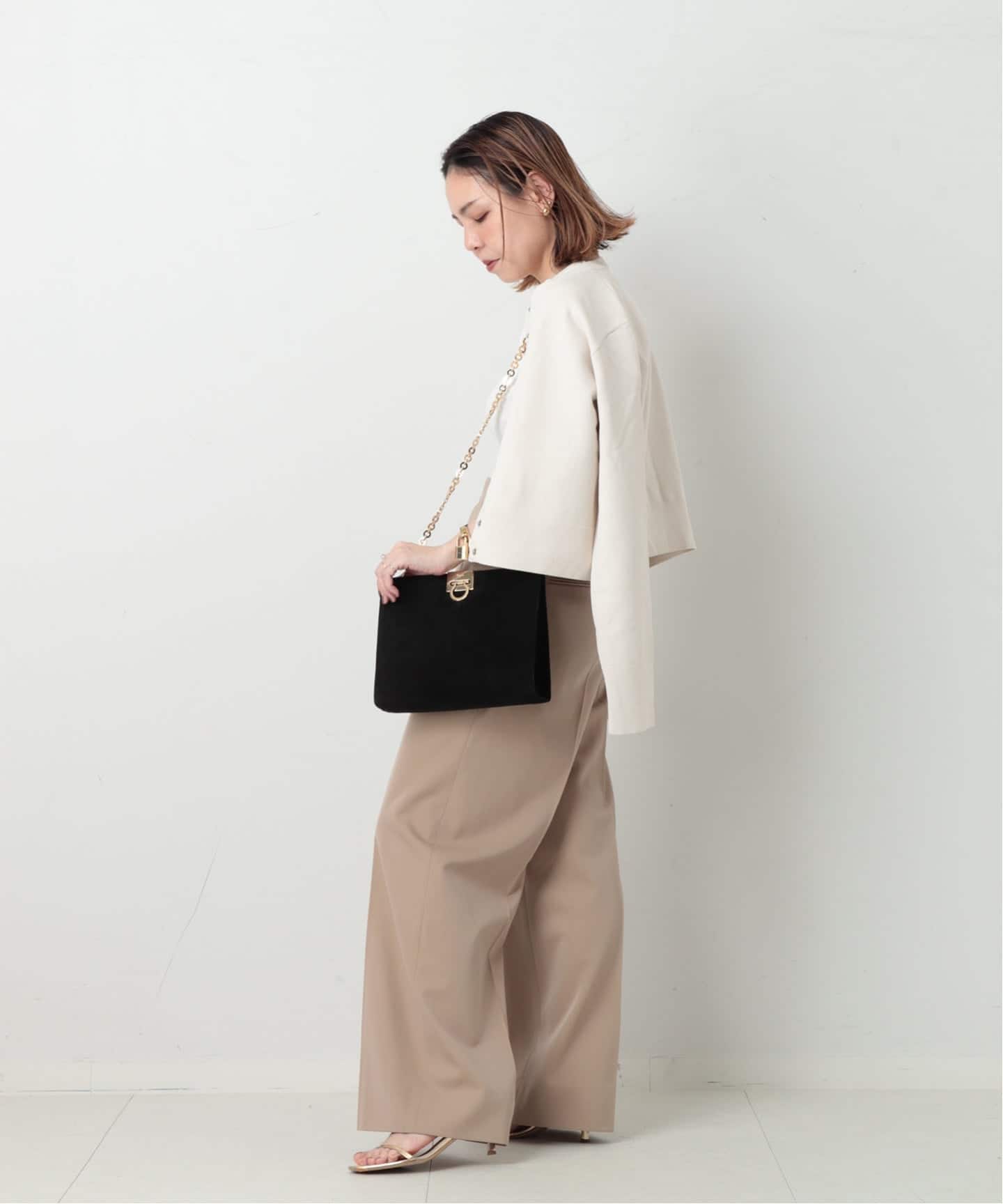 VINTAGE FERRAGAMO/フェラガモ】Gancini チェーンショルダーバッグ