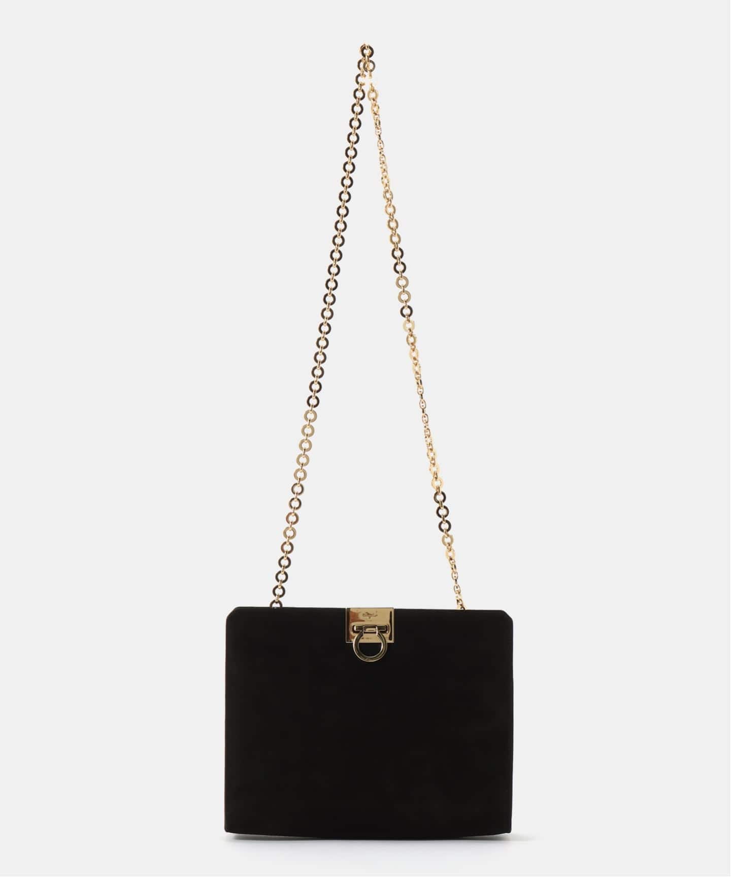 VINTAGE FERRAGAMO/フェラガモ】Gancini チェーンショルダーバッグ