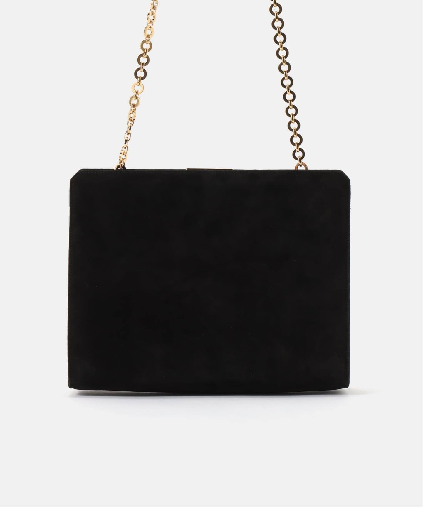 【S.Ferragamo】サルヴァトーレ・フェラガモ チェーンショルダーバッグ スエード ダークグリーン AQ-217234 /kt12004kw サルバトーレフェラガモ Salvatore Ferragamo 【Salvatore Ferragamo