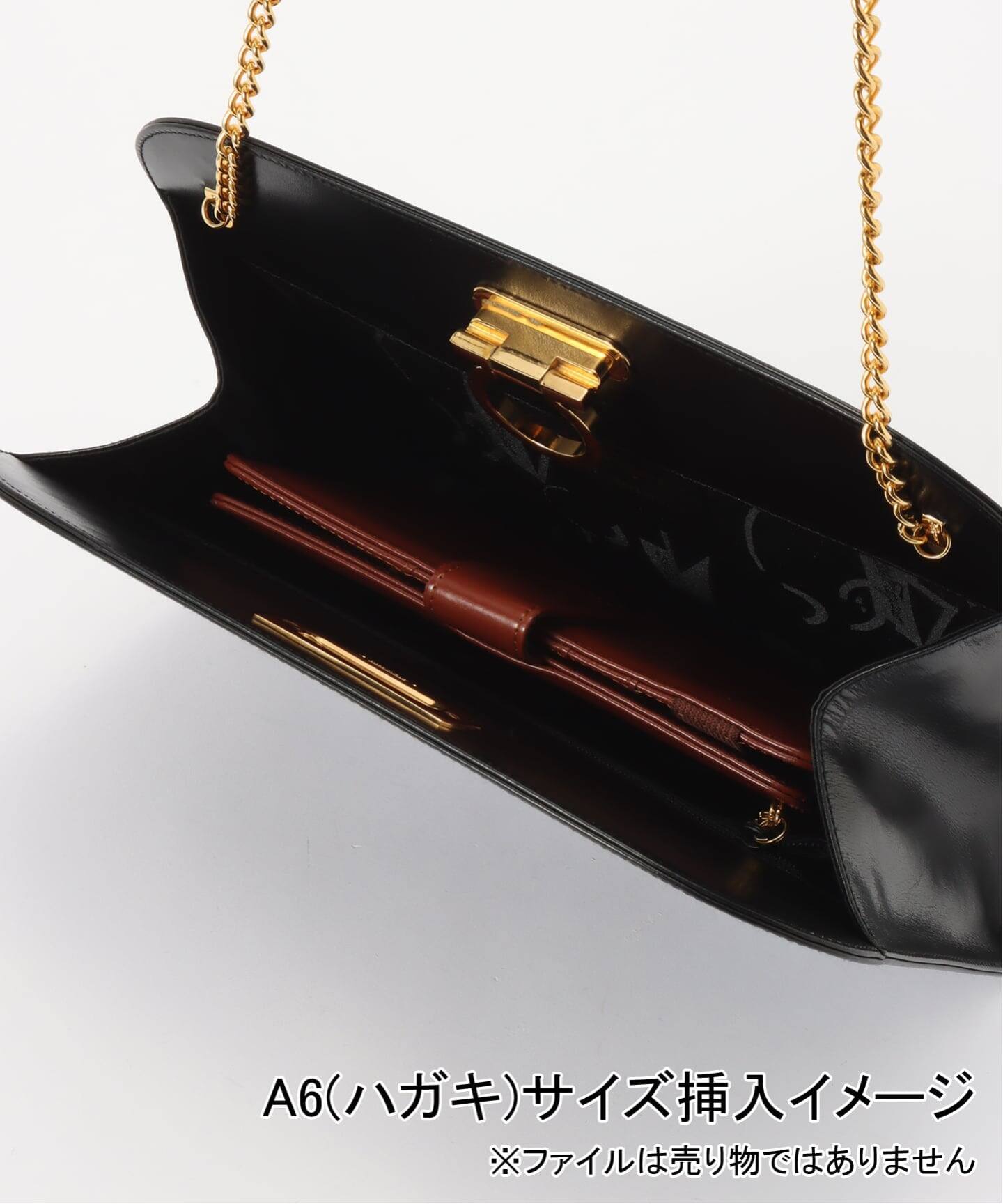 VINTAGE FERRAGAMO/フェラガモ】Gancini チェーンショルダーバッグ