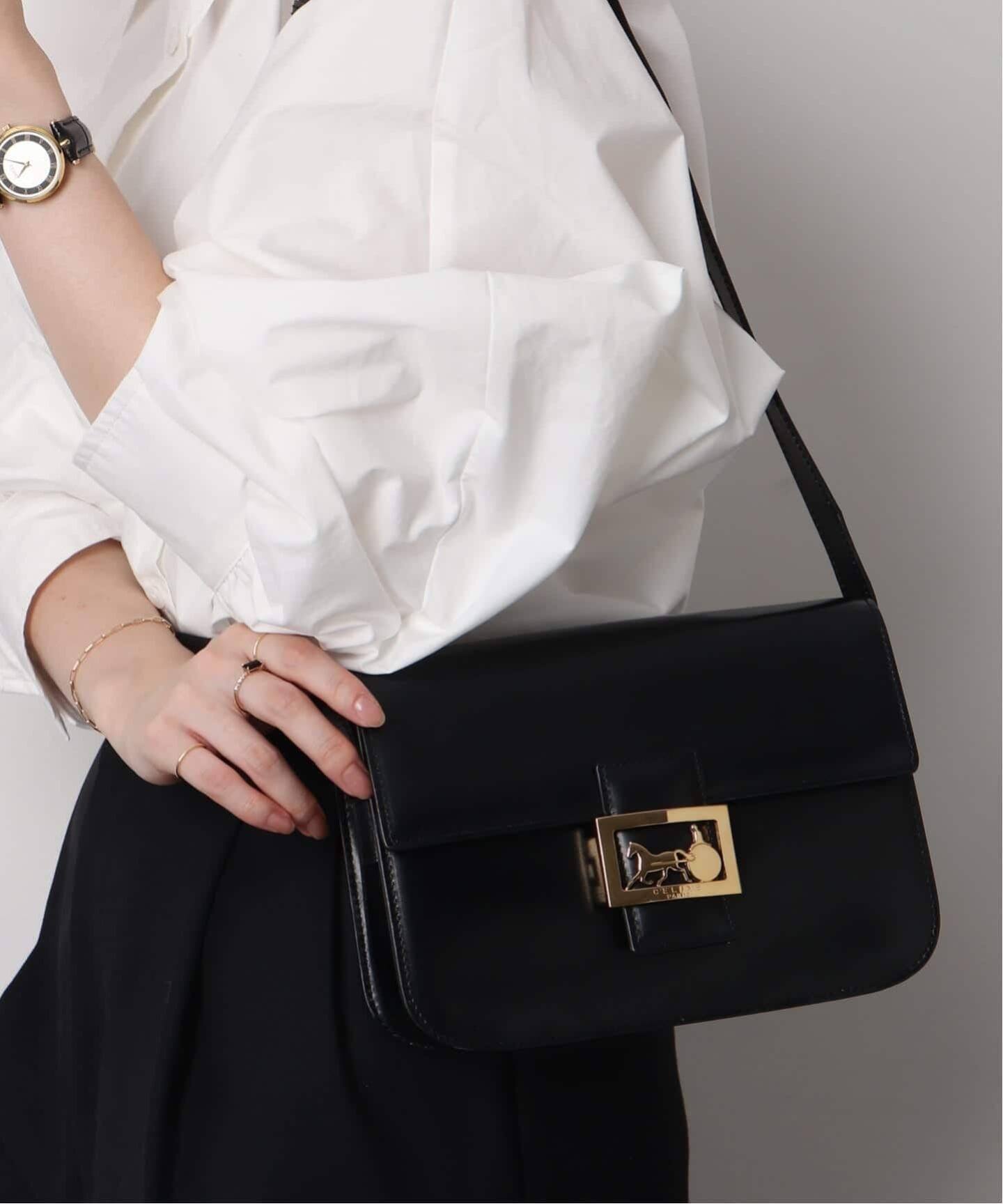 VINTAGE CELINE/セリーヌ】ショルダーバッグ horse carriage 