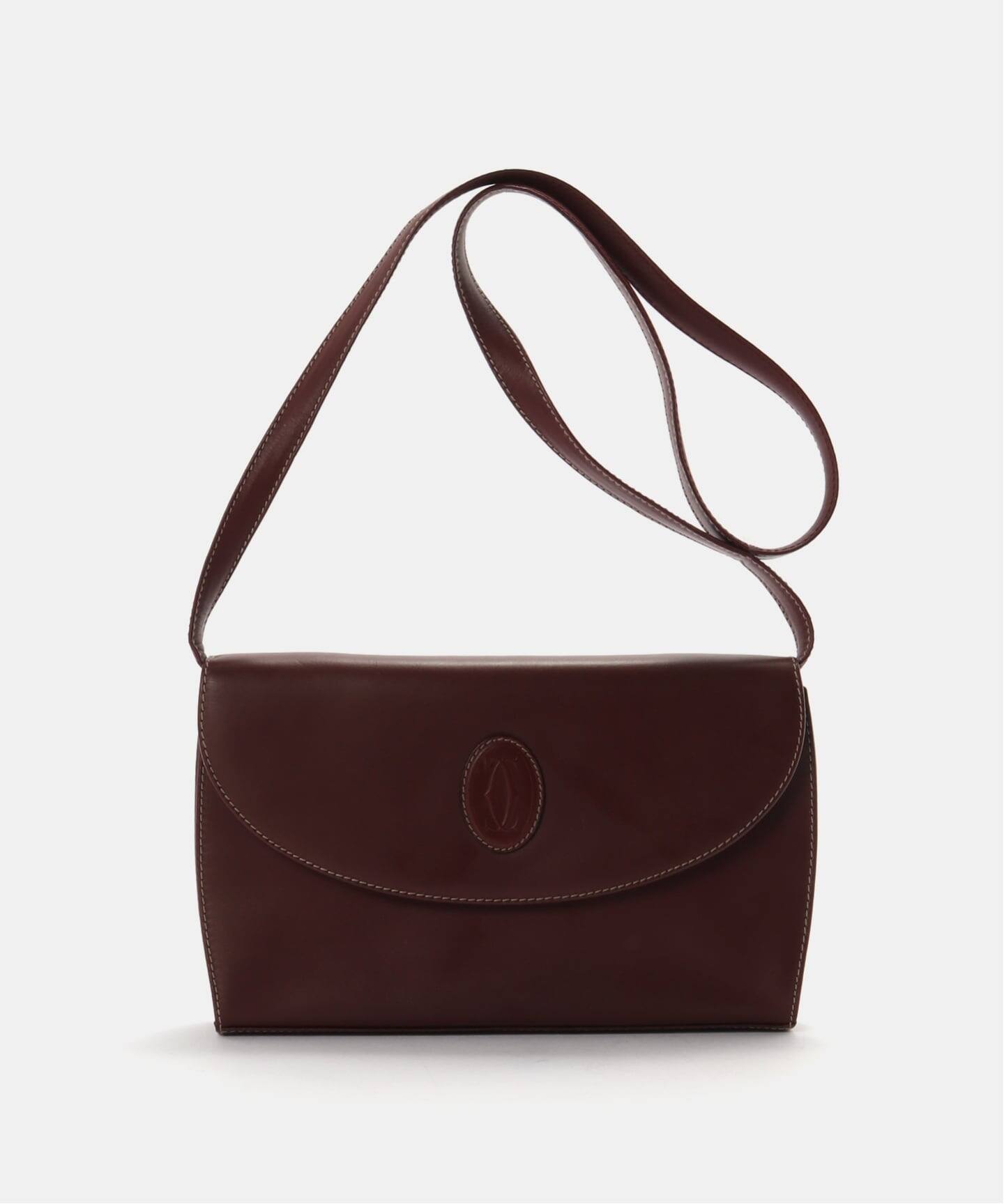 muit de Cartier ブラウンショルダーバッグ VINTAGE CARTIER/カルティエ】Must de cartier ショルダーバッグ