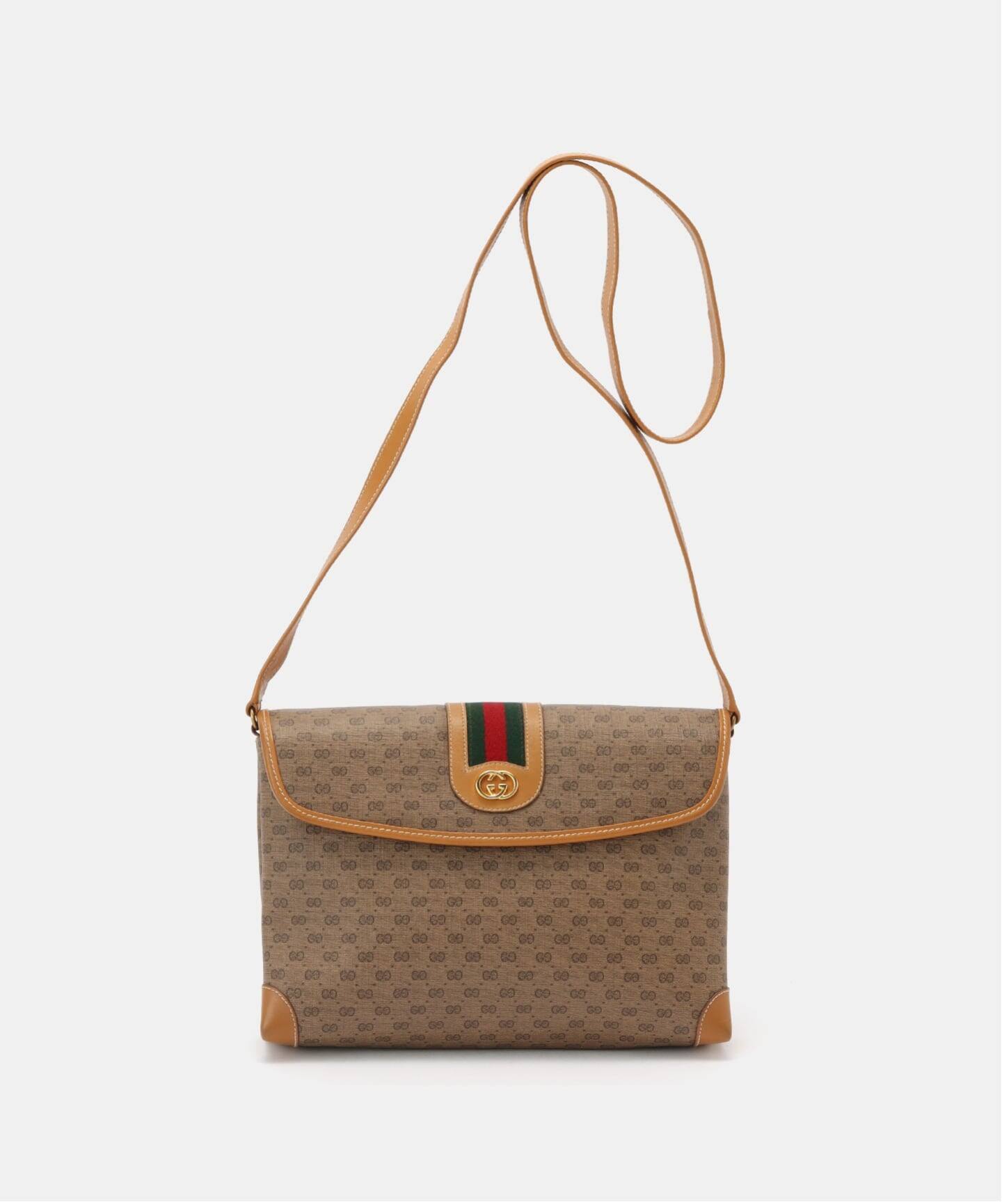 3910 GUCCI/オールドグッチ マイクロGG ショルダーバッグ 斜め掛け鞄 