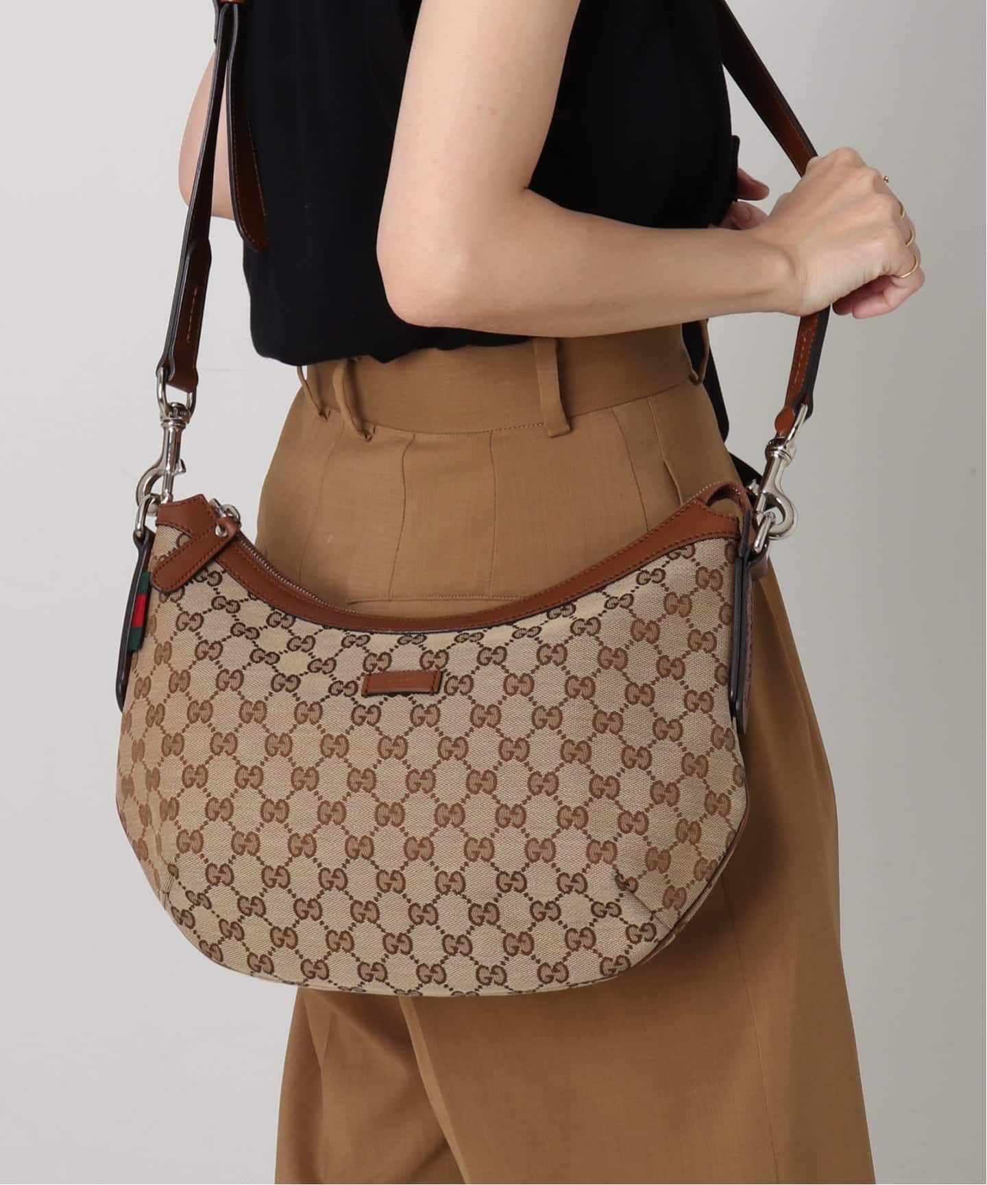 VINTAGE GUCCI /グッチ】ホーボーショルダーバッグ gg（ショルダー