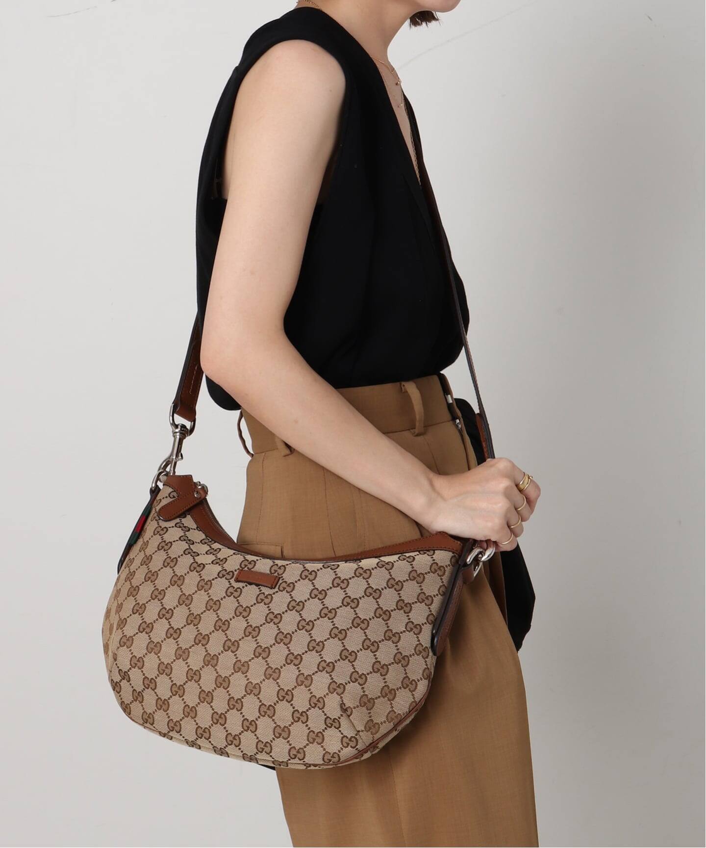 VINTAGE GUCCI /グッチ】ホーボーショルダーバッグ gg（ショルダー