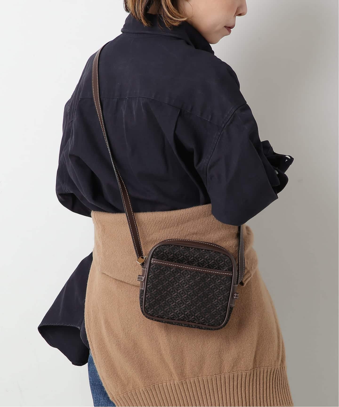 VINTAGE LOEWE/ロエベ】ミニショルダーバッグ canvas（ショルダー