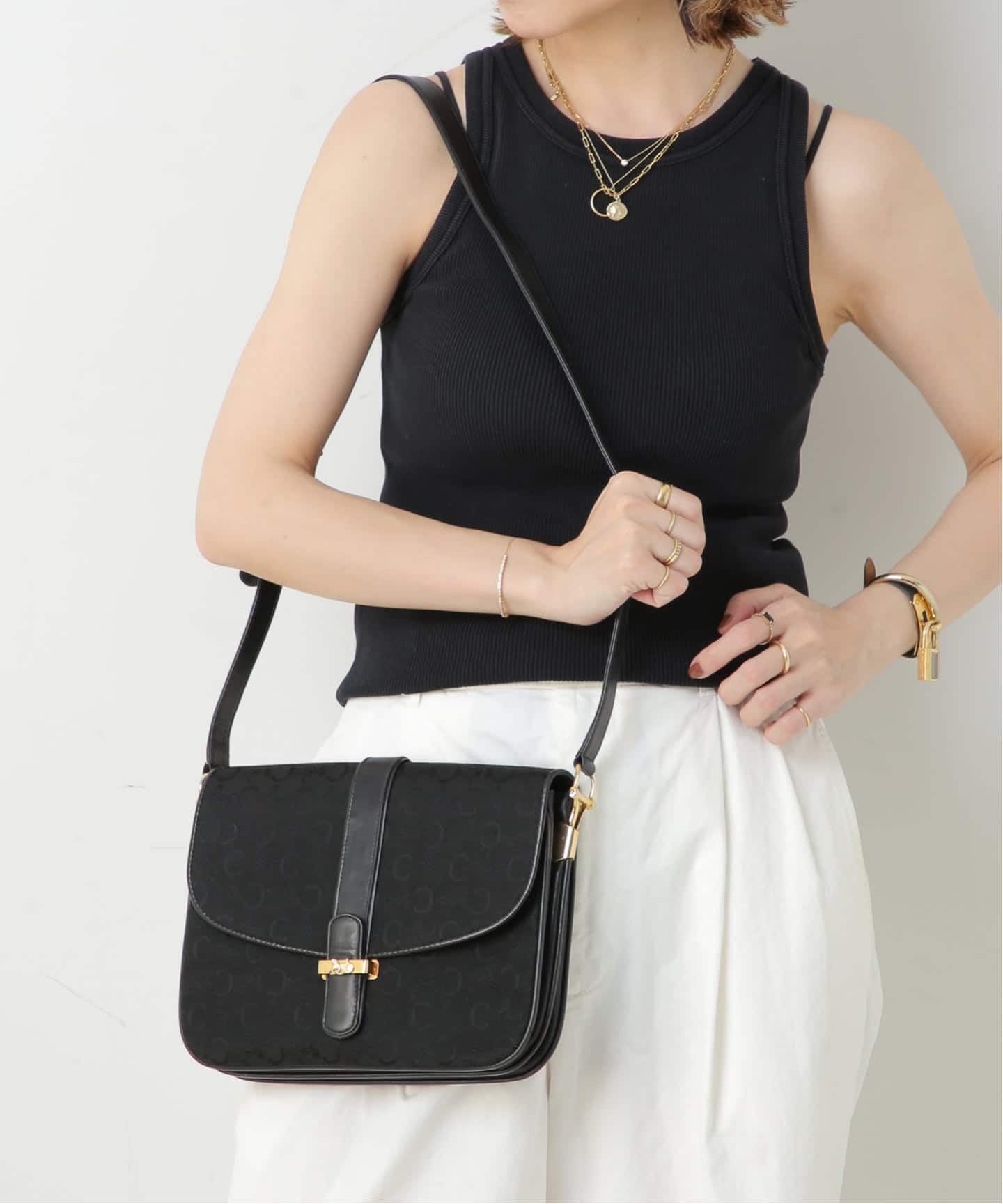 VINTAGE CELINE/セリーヌ】ショルダーバッグ c macadam（ショルダー