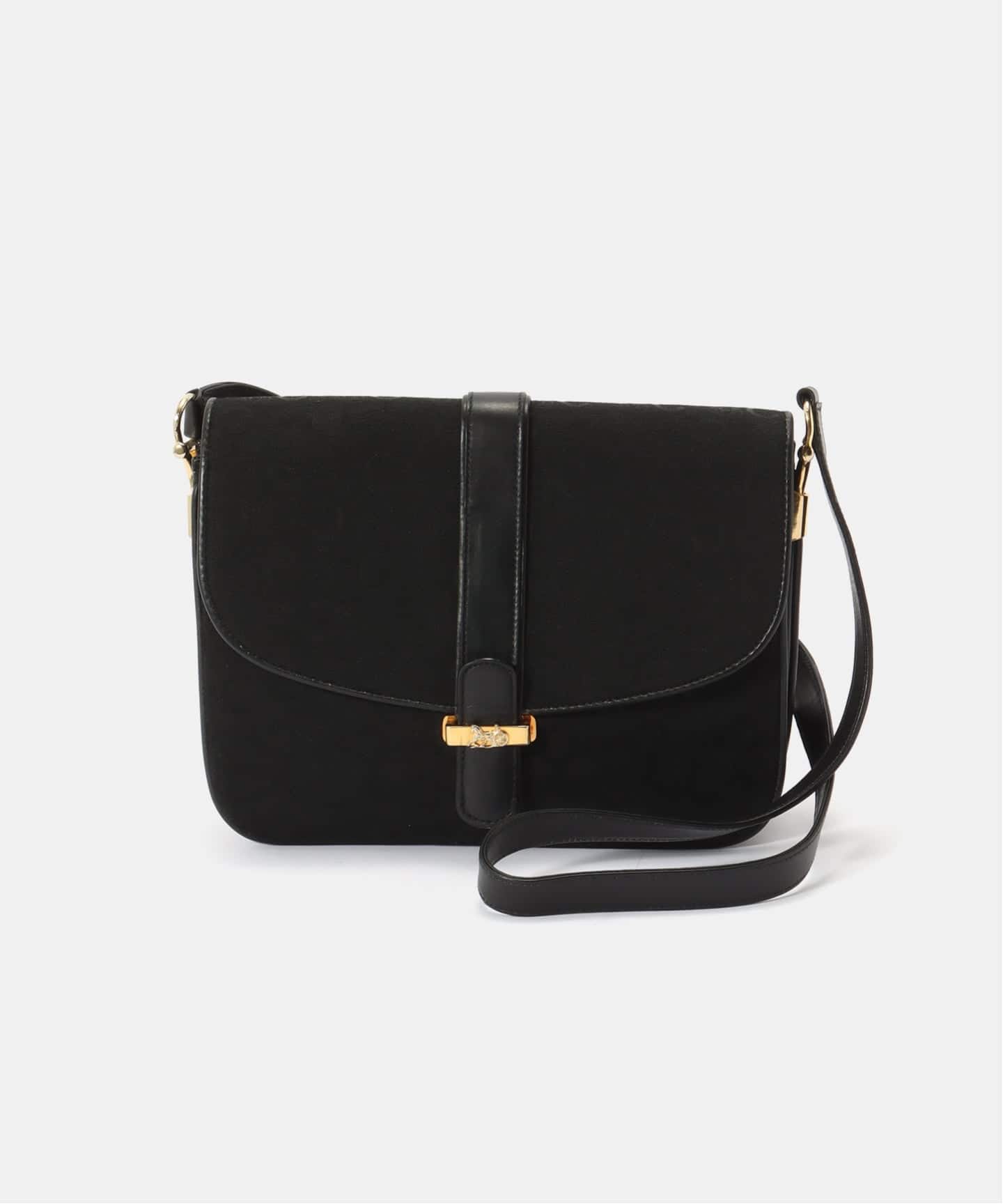 CELINE セリーヌ ショルダーバッグ Cマカダム デニム レザー 黒 VINTAGE CELINE/セリーヌ】ショルダーバッグ c macadam（ショルダー