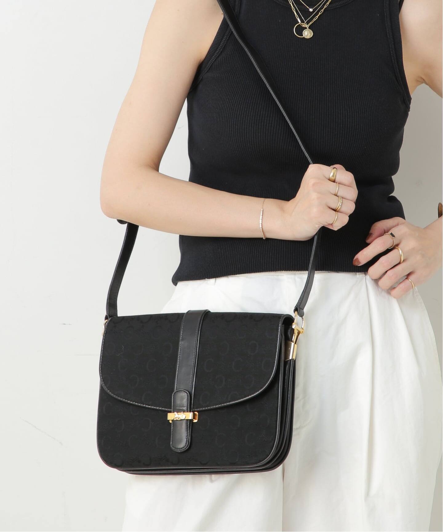 VINTAGE CELINE/セリーヌ】ショルダーバッグ c macadam（ショルダー 