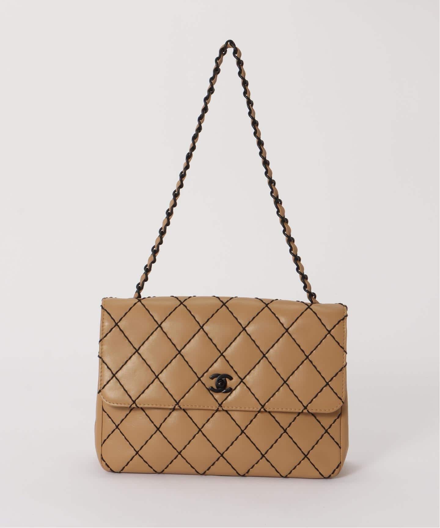 ショルダーバッグ CHANEL マトラッセ30ショルダーバッグ ラムスキン ブルーグレー ヴィンテージ