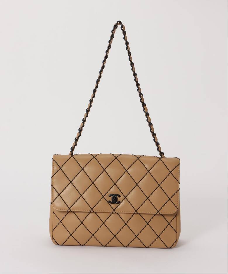 VINTAGE CHANEL/シャネル】Wild stitch チェーンショルダーバッグ 30 