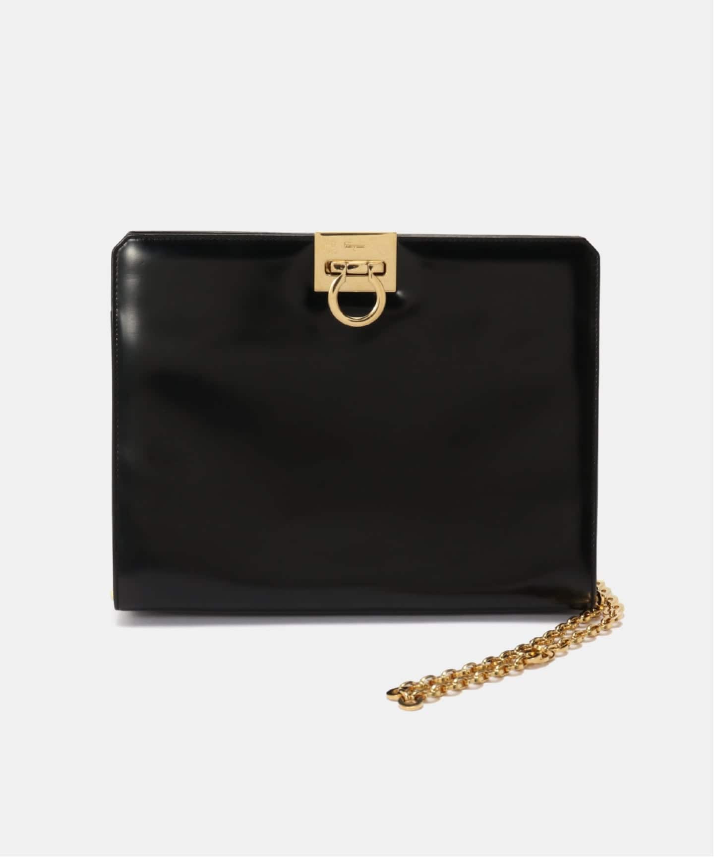 VINTAGE FERRAGAMO/フェラガモ】Gancini チェーンショルダーバッグ
