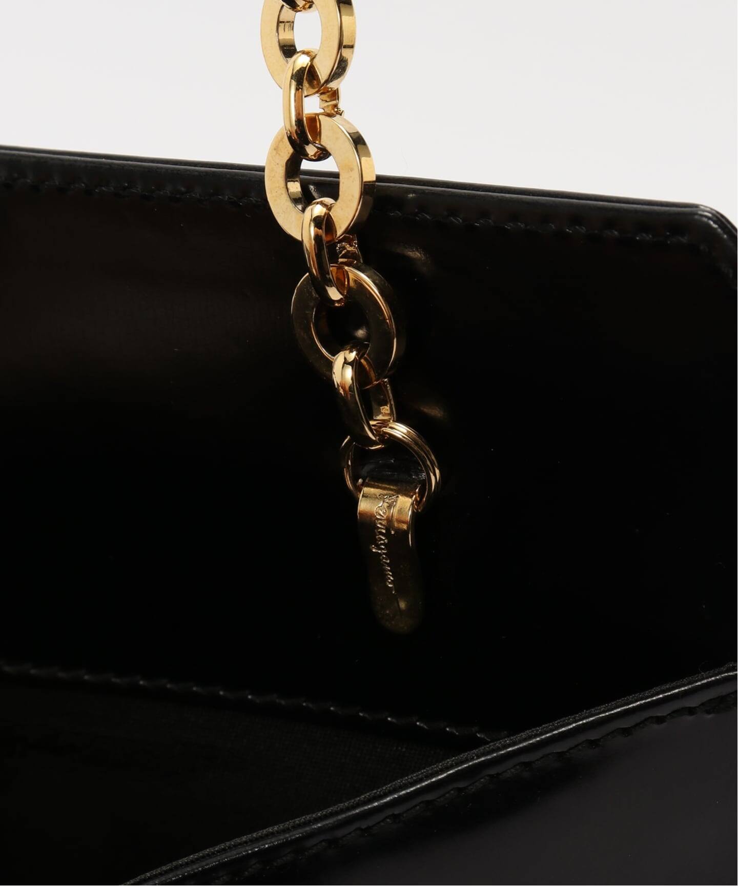 VINTAGE FERRAGAMO/フェラガモ】Gancini チェーンショルダーバッグ