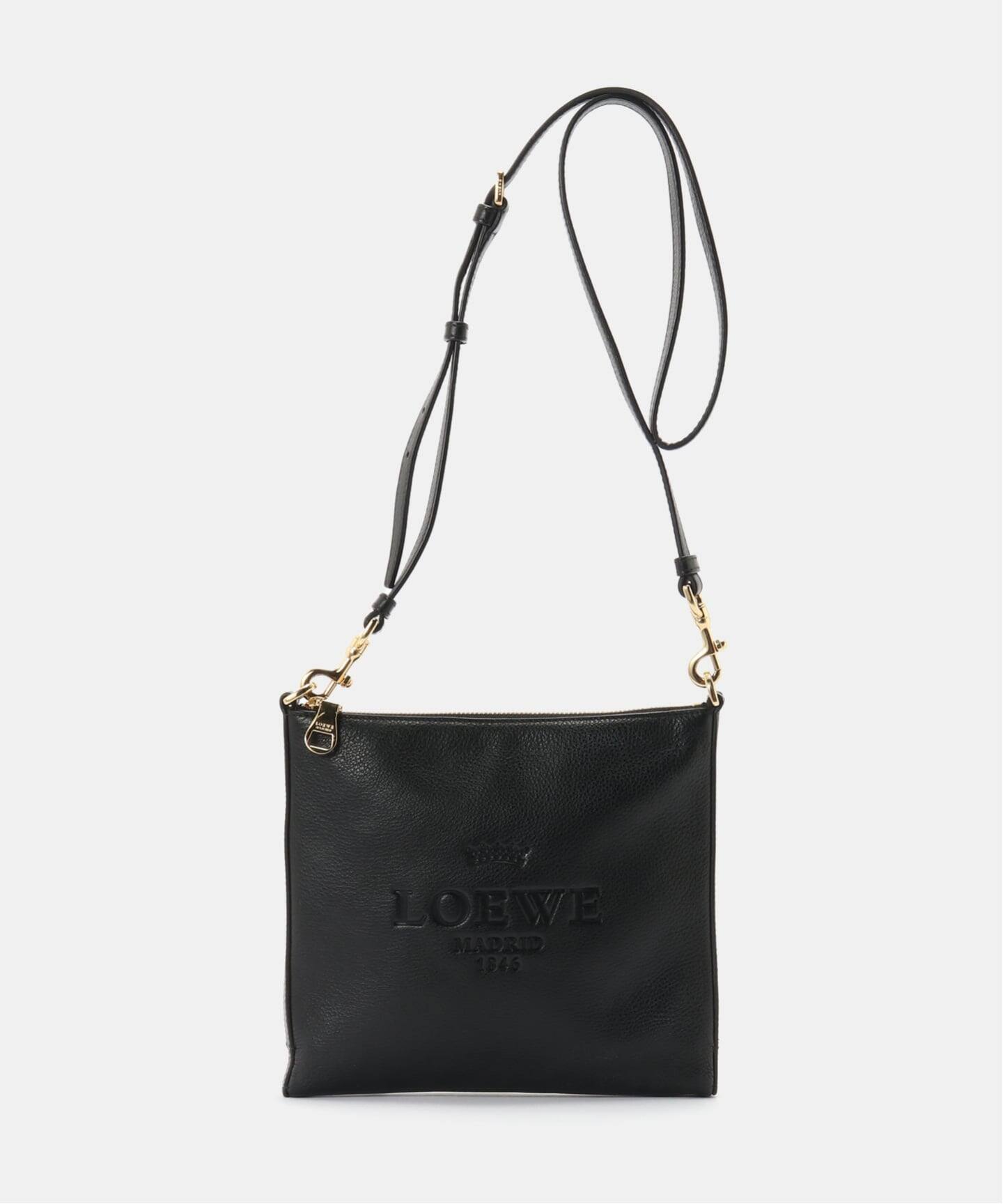 【LOEWE】 ヘリテージ ショルダーバッグ LOEWE ロエベ ヘリテージ レザー ショルダーバッグ ブラウン vintage