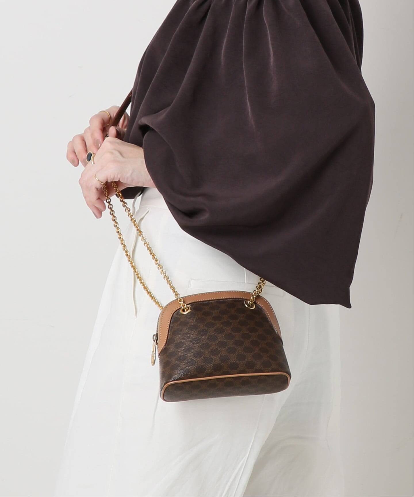 CELINE マカダム　ミニ　2way ハンドバッグ VINTAGE CELINE/セリーヌ】マカダム Bolide ミニ2wayバッグ