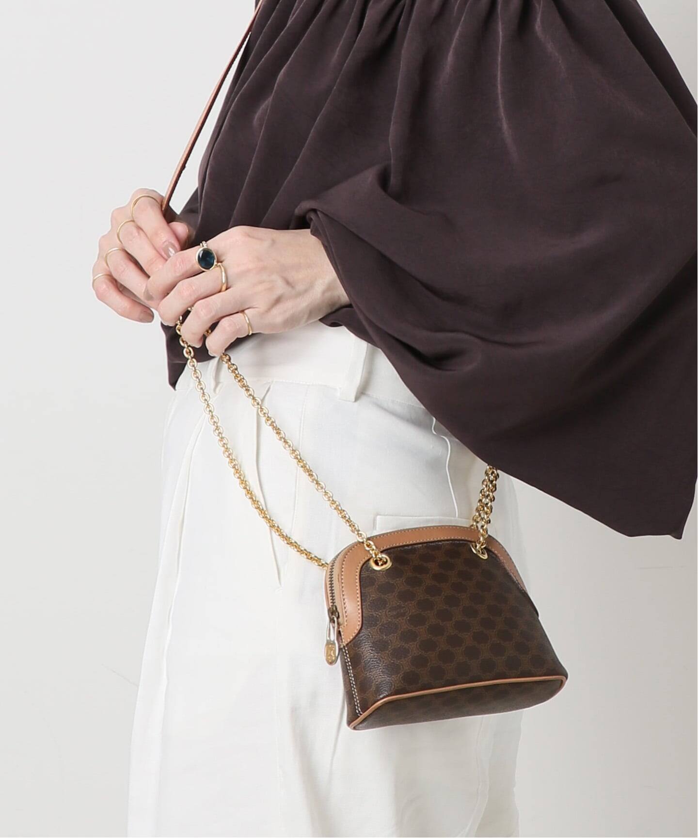 VINTAGE CELINE/セリーヌ】マカダム Bolide ミニ2wayバッグ 