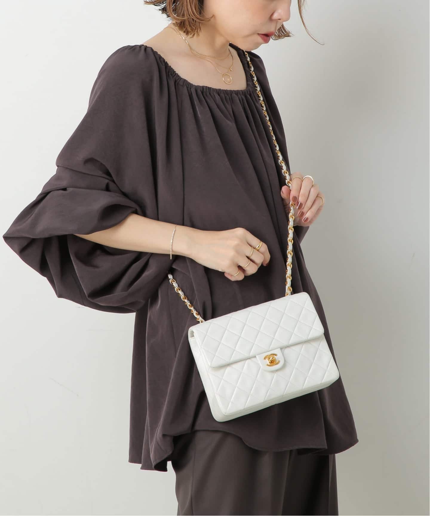 VINTAGE CHANEL/シャネル】Matelasse チェーンショルダーバッグ 20