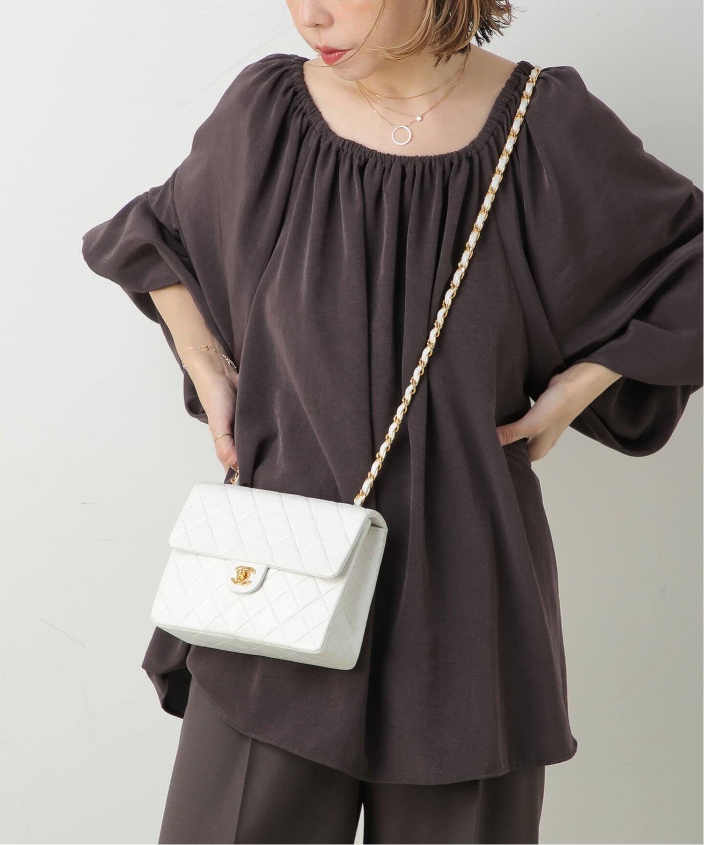 VINTAGE CHANEL/シャネル】Matelasse チェーンショルダーバッグ 20 