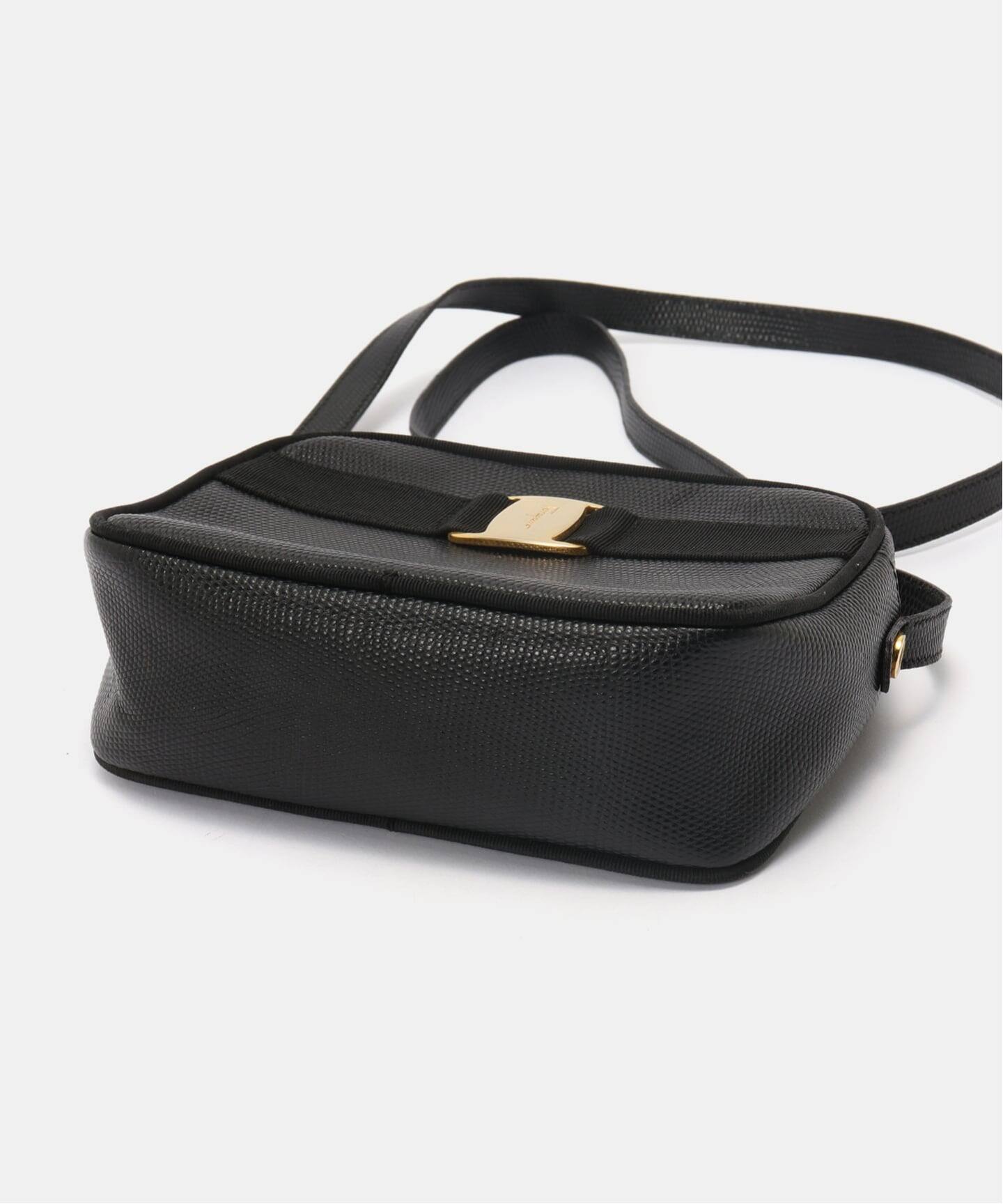 VINTAGE FERRAGAMO/フェラガモ】 Vara ショルダーバッグ lizard