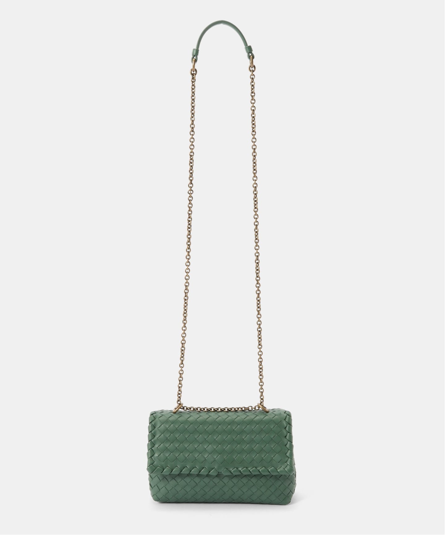 ボッテガヴェネタ ザ チェーン ショルダーバッグ グリーン 使用感少 イタリア製 VINTAGE BOTTEGA VENETA/ボッテガ ヴェネタ】チェーンショルダーバッグ