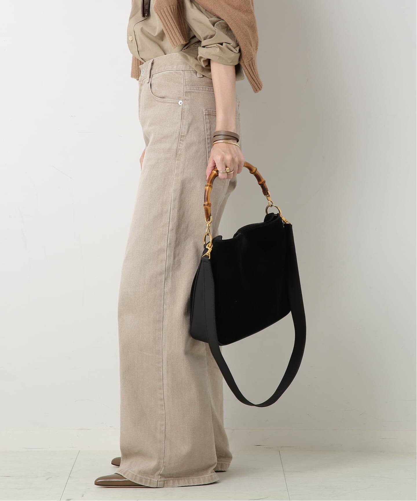 VINTAGE GUCCI/グッチ】Bamboo ショルダーバッグ 2way suede 