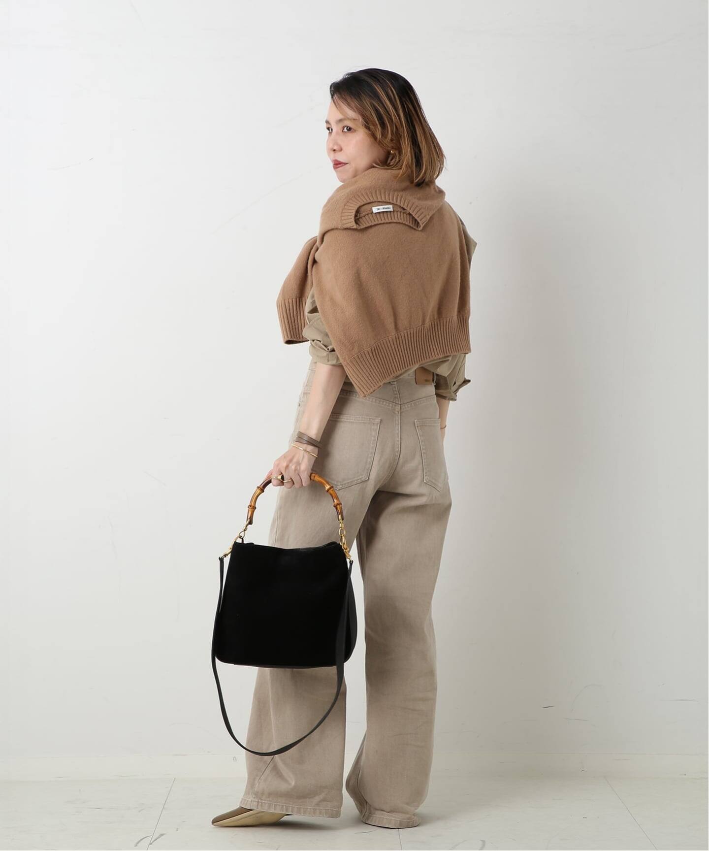 VINTAGE GUCCI/グッチ】Bamboo ショルダーバッグ 2way suede