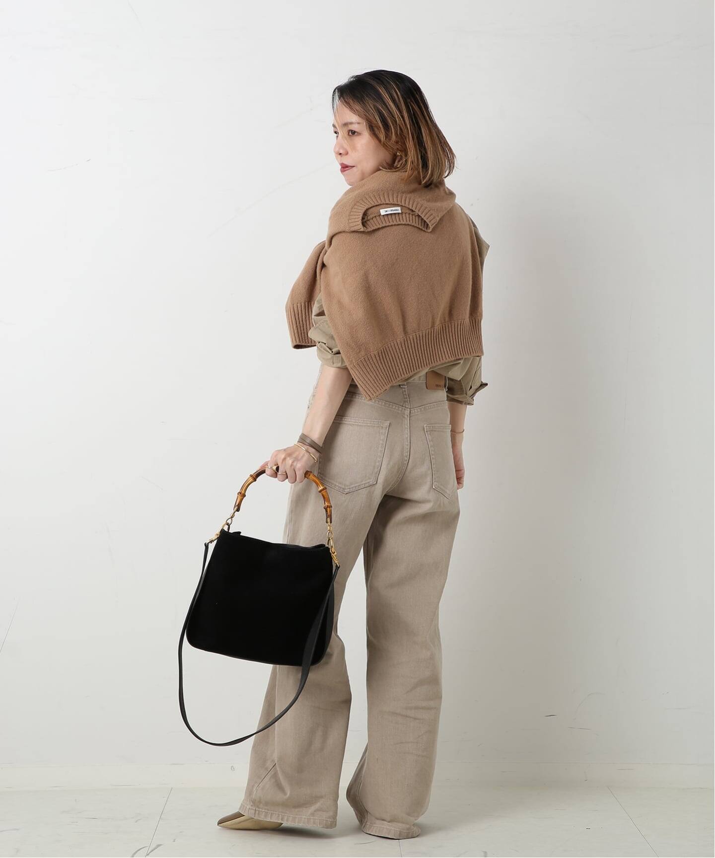 VINTAGE GUCCI/グッチ】Bamboo ショルダーバッグ 2way suede 
