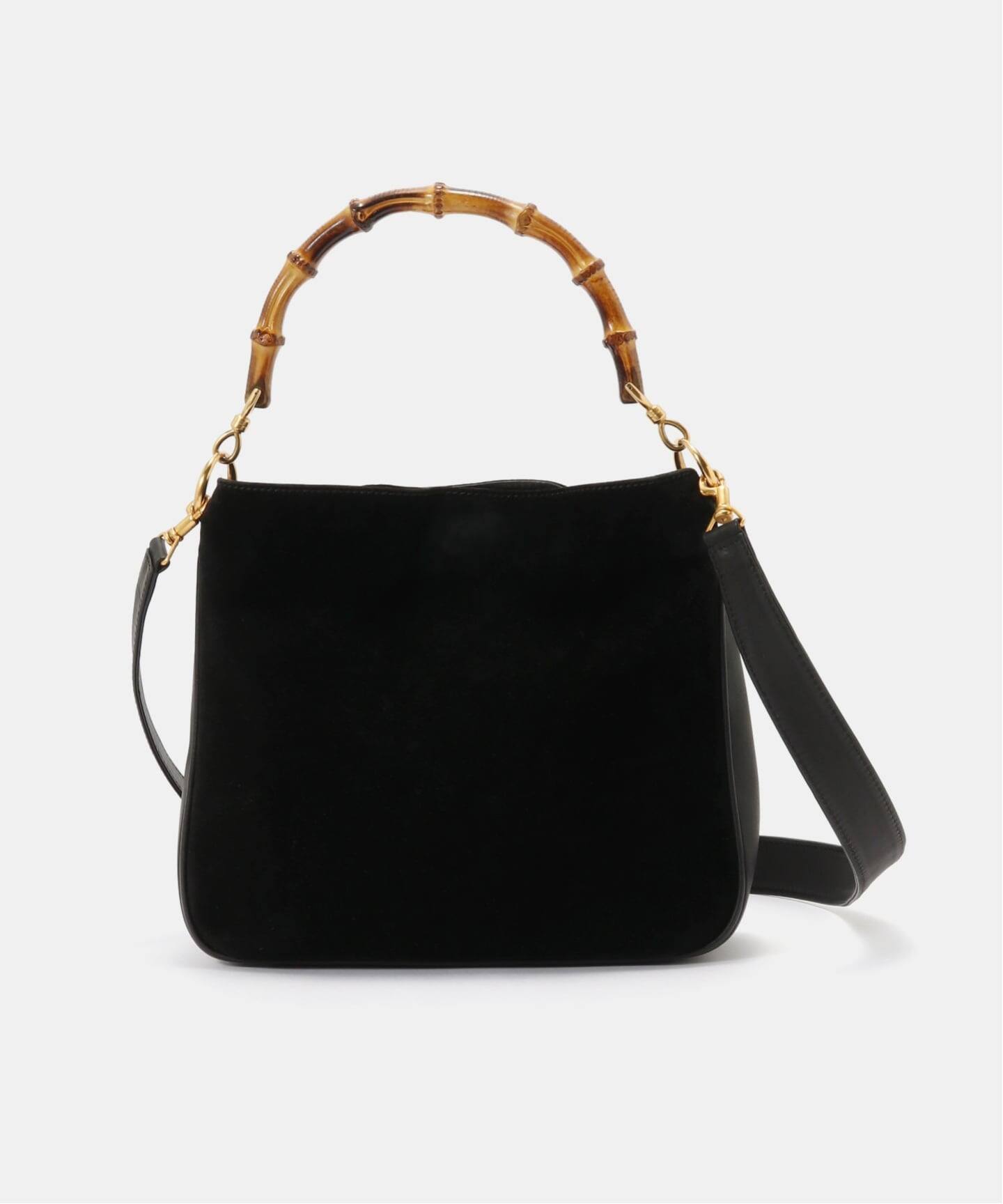 VINTAGE GUCCI/グッチ】Bamboo ショルダーバッグ 2way suede