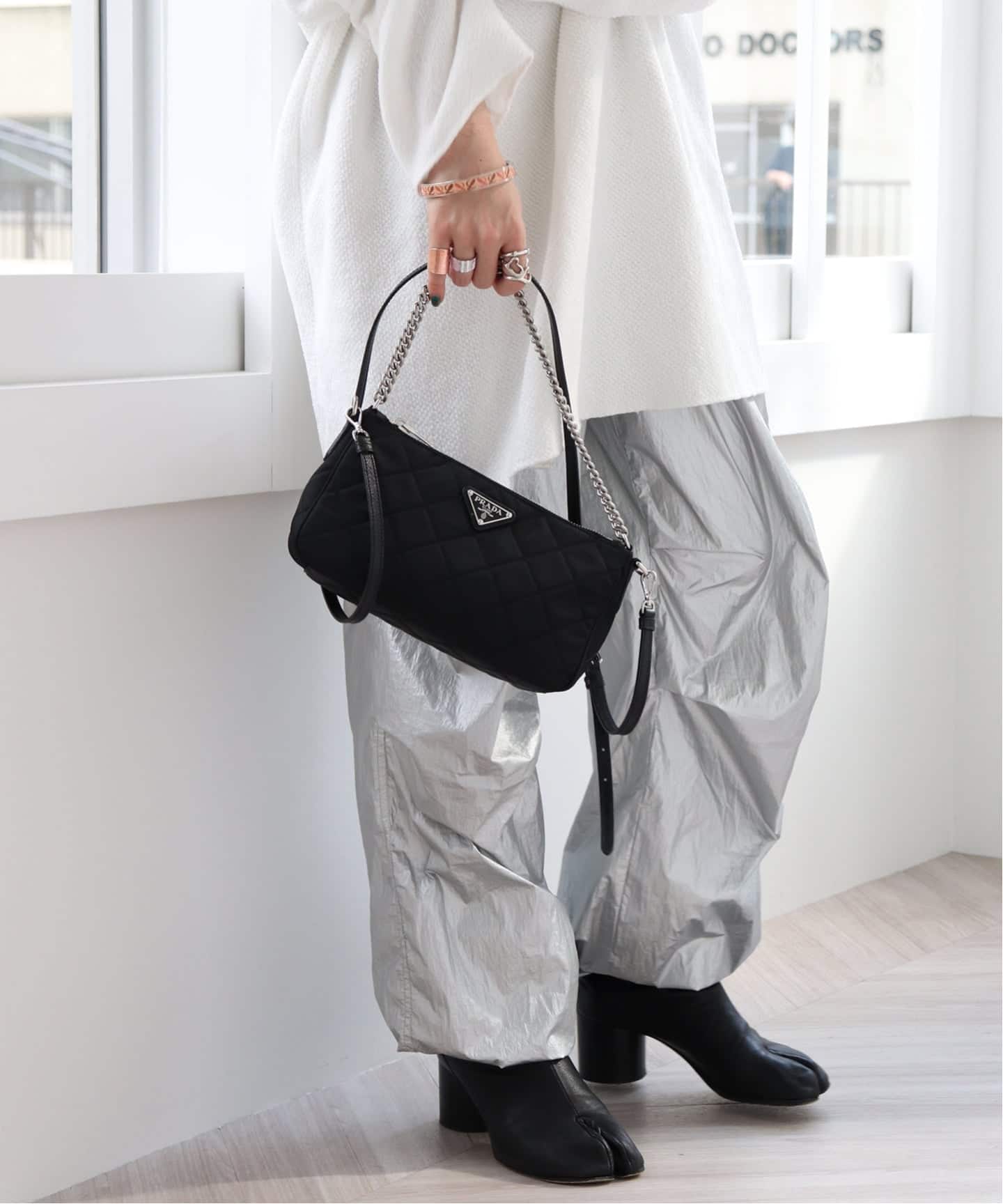 VINTAGE PRADA/プラダ】quilting 2way nylon（ショルダーバッグ