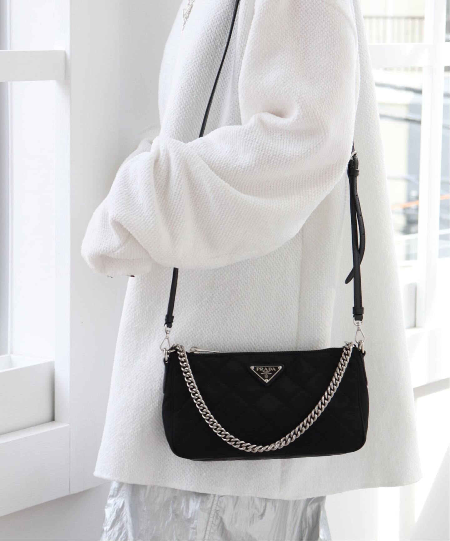 VINTAGE PRADA/プラダ】quilting 2way nylon（ショルダーバッグ