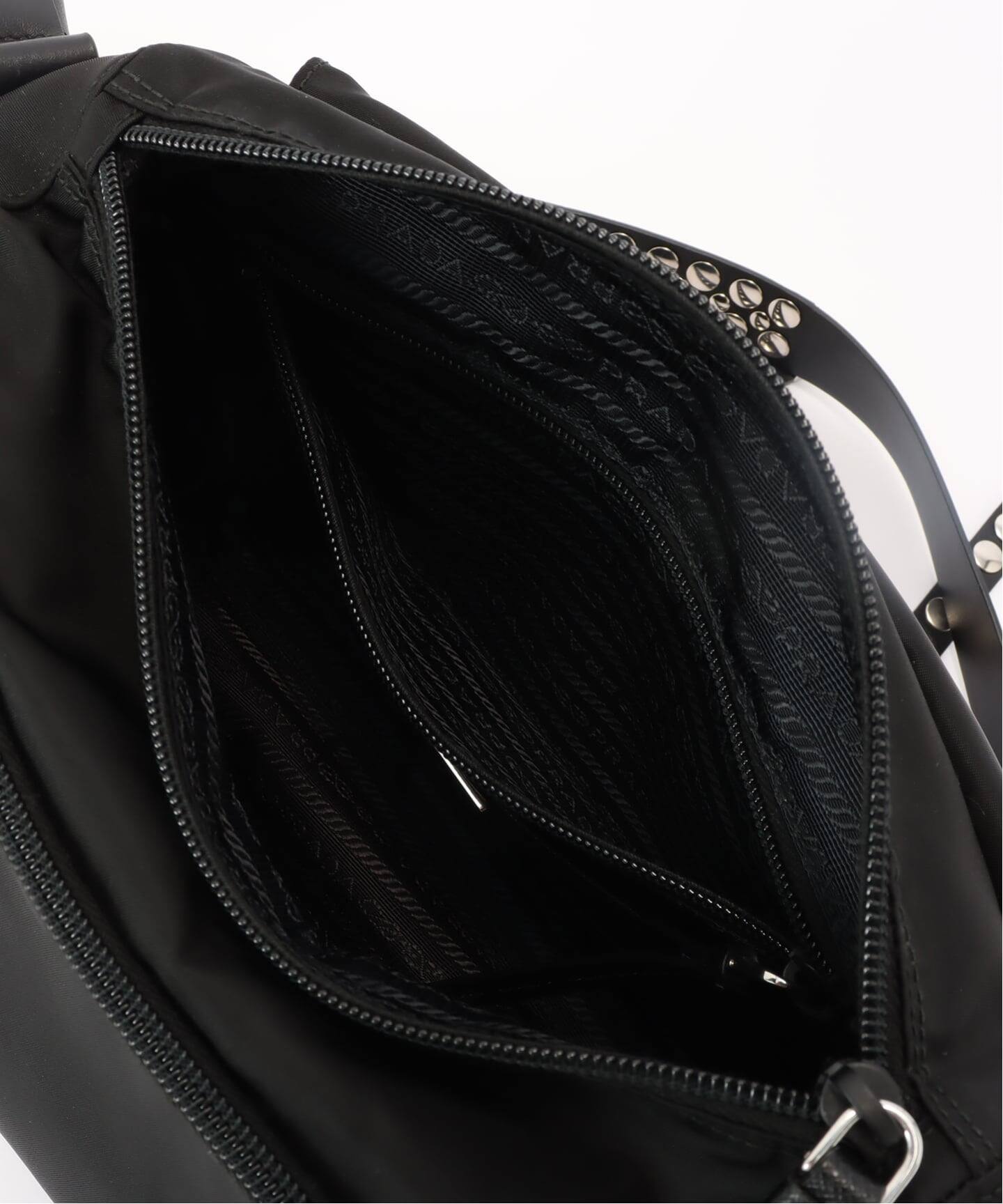 VINTAGE PRADA/プラダ】shoulder studs nylon（ショルダーバッグ