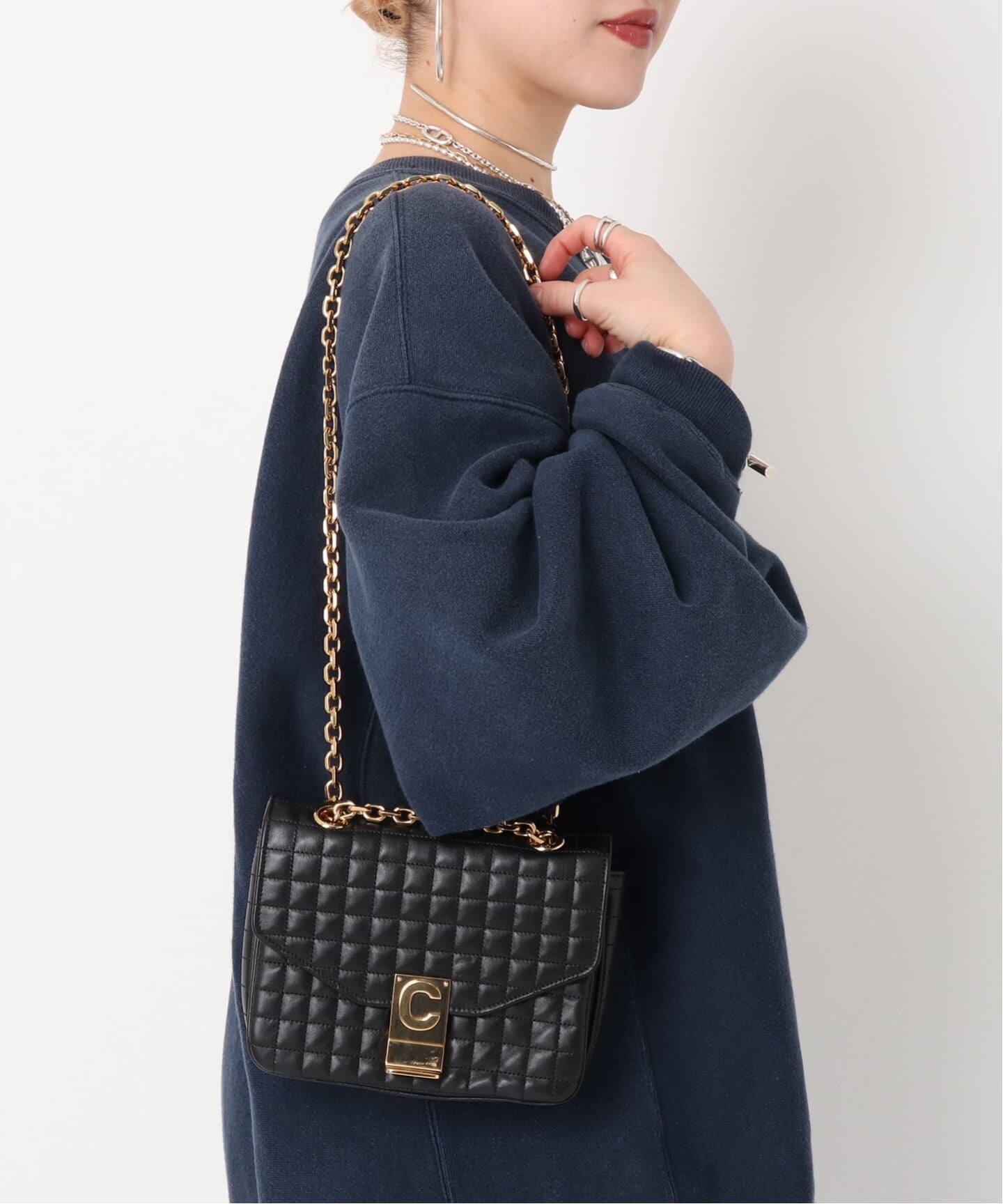 VINTAGE CELINE/セリーヌ】 C quilted chain shoulder s（ショルダー