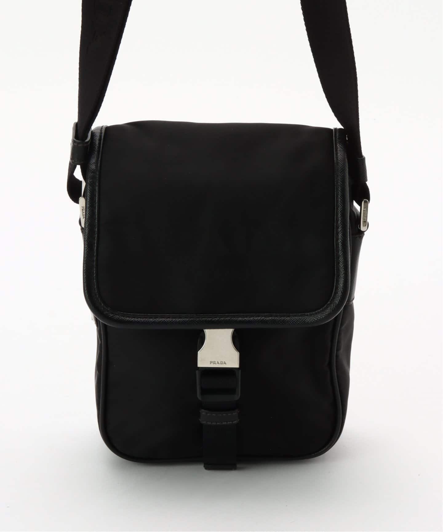 ベイクルーズで購入＊VINTAGE PRADA ブラック ショルダーバッグ VINTAGE PRADA/プラダ】shoulder logo fl nylon（ショルダー