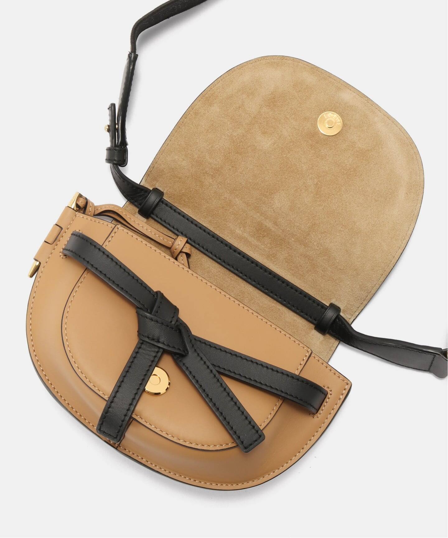【ほぼ未使用】LOEWE ロエベ ゲート デュアル ミニ ブラック× キャメル LOEWE/ロエベ】Gate dual shoulder mini（ショルダーバッグ