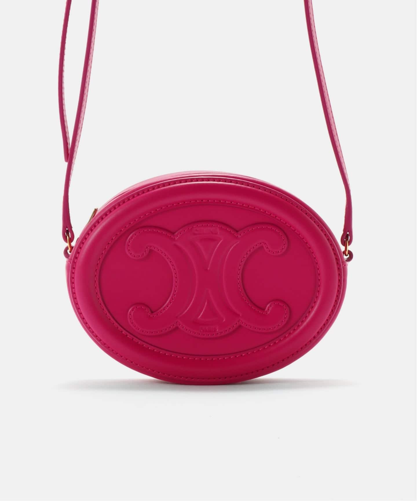 CELINE/セリーヌ】 Oval purse cuir triomphe shoulder（ショルダー