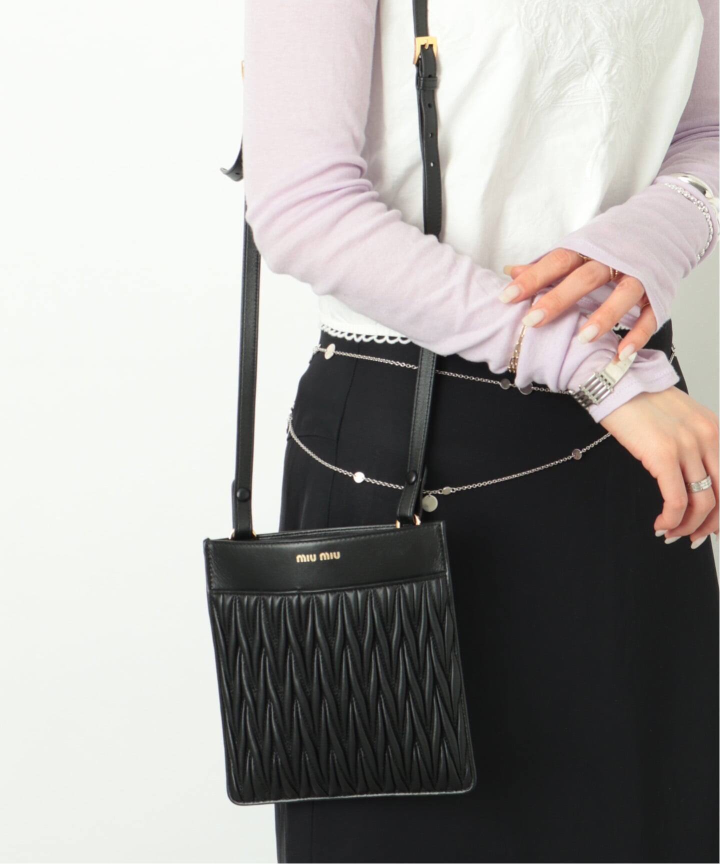 MIU MIU/ミュウミュウ】matelasse shoulder mini（ショルダーバッグ 