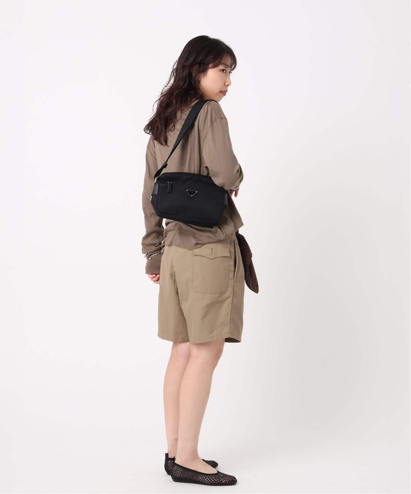 VINTAGE PRADA/プラダ】shoulder zip pocket nylon（ショルダーバッグ