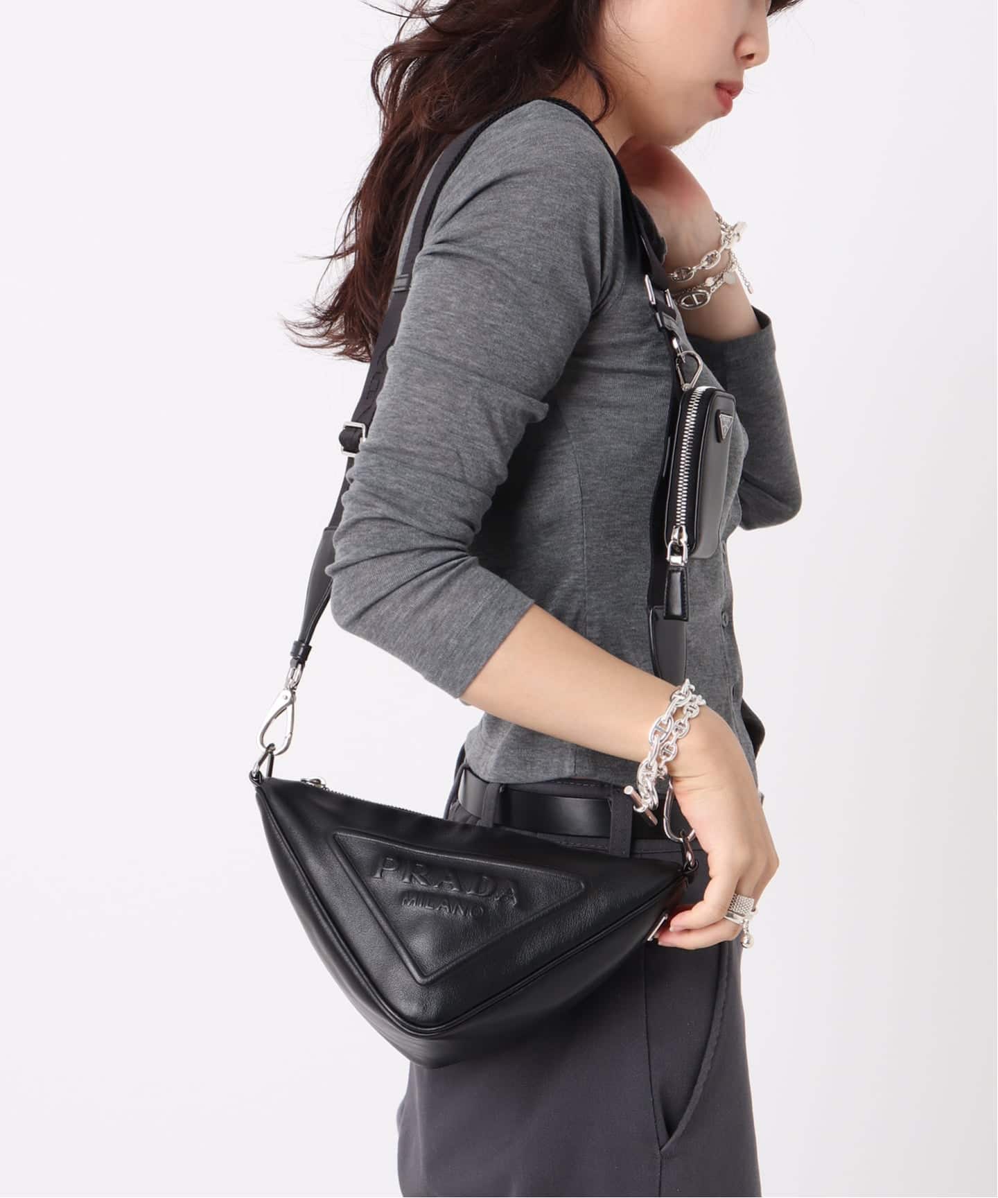 PRADA/プラダ】 triangle shoulder(ショルダーバッグ)|ENSEMBLE PRADA/プラダ】 triangle shoulder(ショルダーバッグ)|ENSEMBLE