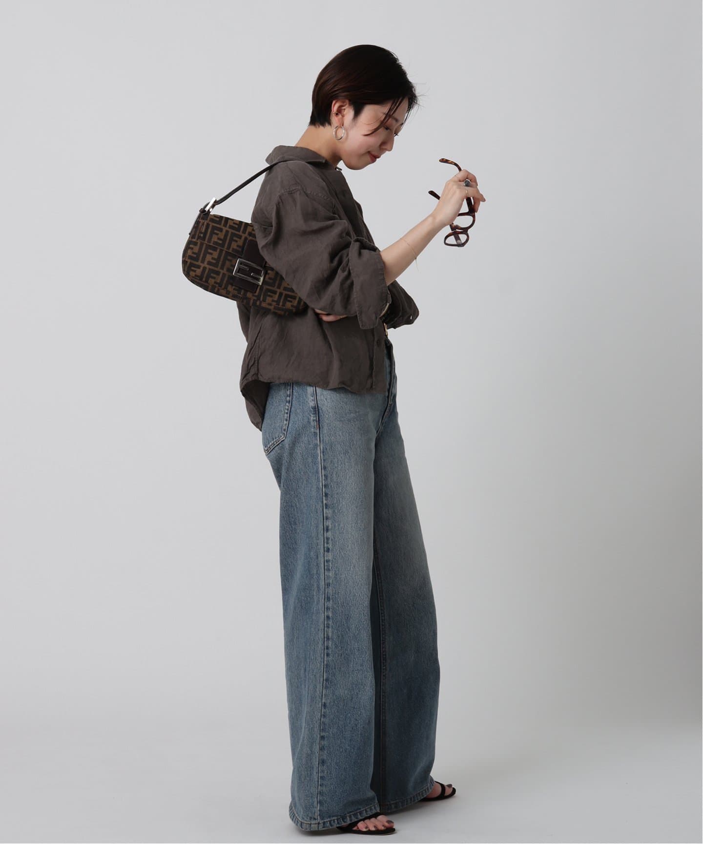 VINTAGE FENDI/フェンディ】Mamma baguette セミショルダーバッグ