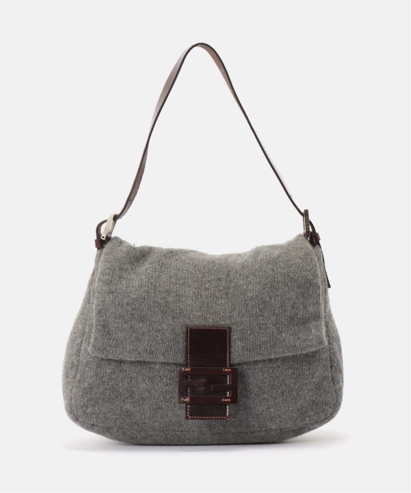 ★Fendi グレー ハンドバッグ カシミヤヴィンテージ ☆Fendi グレー ハンドバッグ カシミヤヴィンテージ ☆Fendi グレー