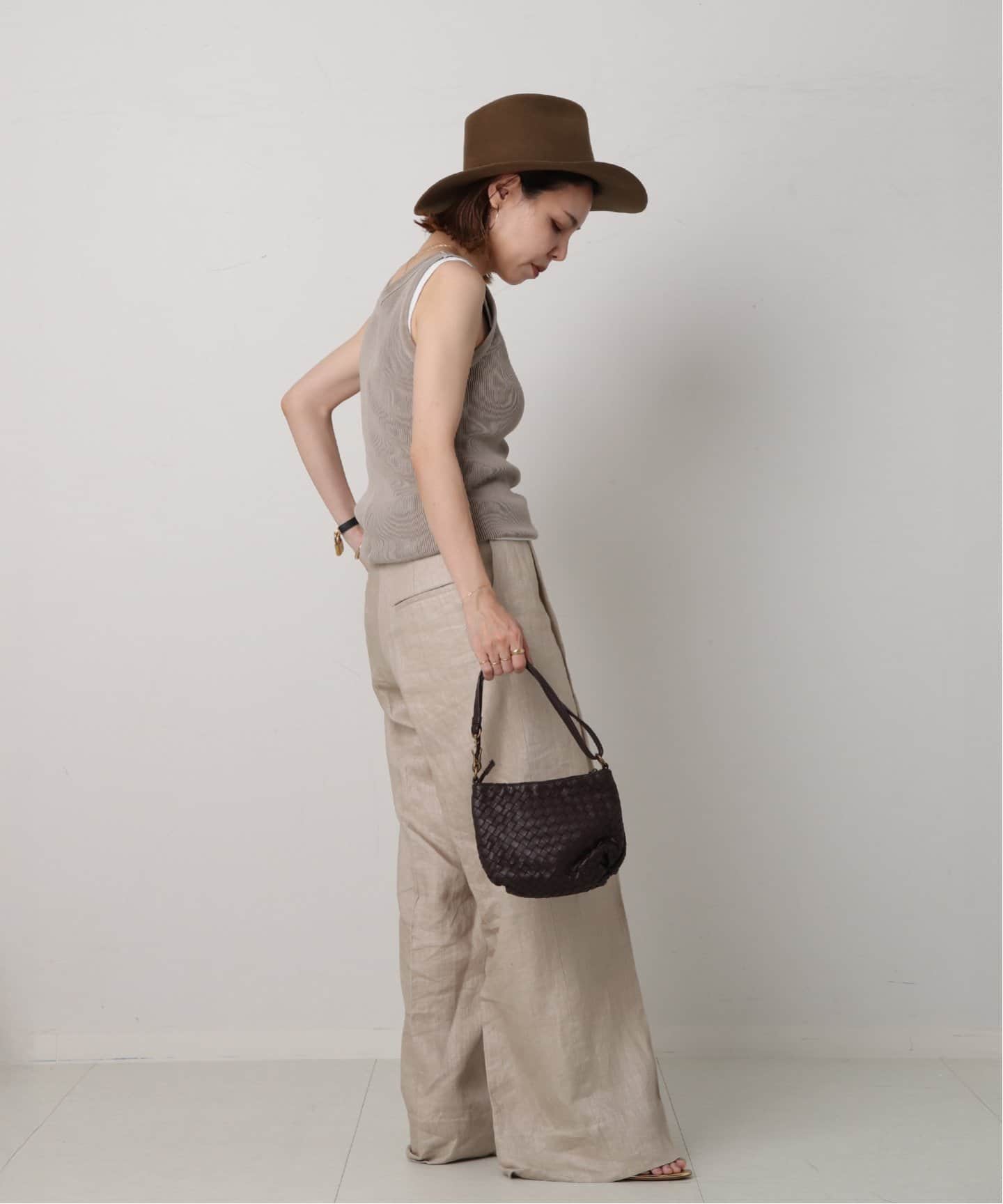 ボッテガヴェネタ BOTTEGA VENETA セミショルダーバッグ レザー 茶 VINTAGE BOTTEGA VENETA/ボッテガ ヴェネタ】セミショルダーバッグ