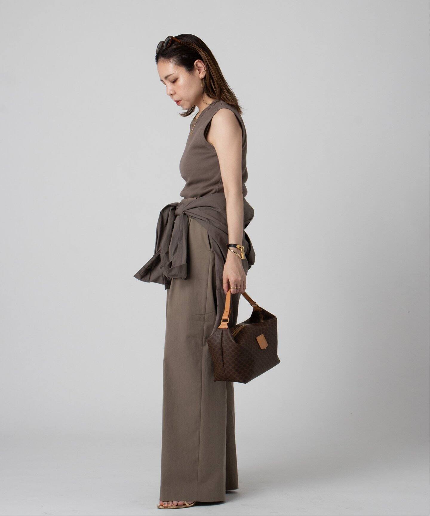 VINTAGE CELINE/セリーヌ】macadam セミショルダーバッグ