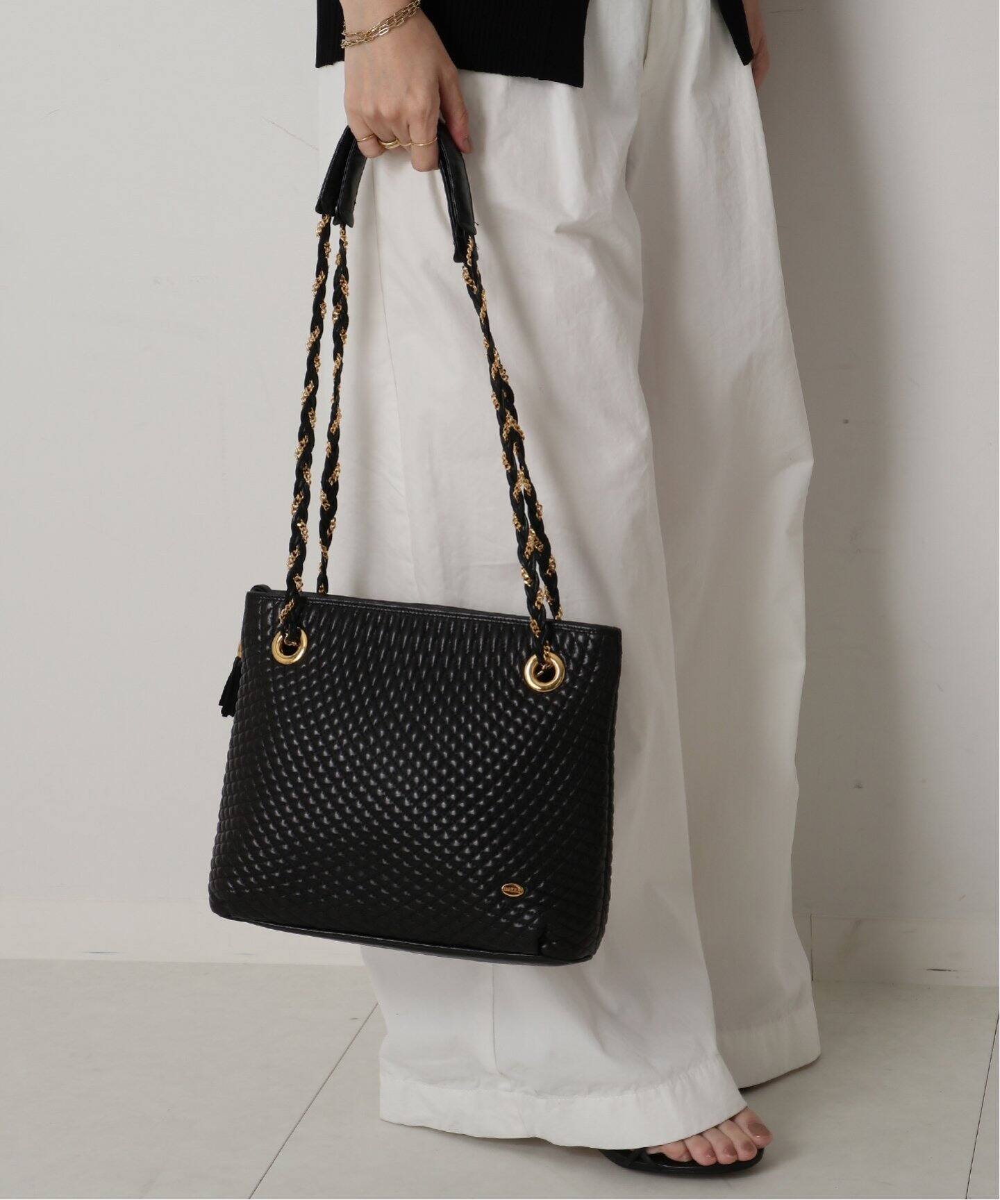 VINTAGE BALLY/バリー】チェーンセミショルダーバッグ（ショルダー