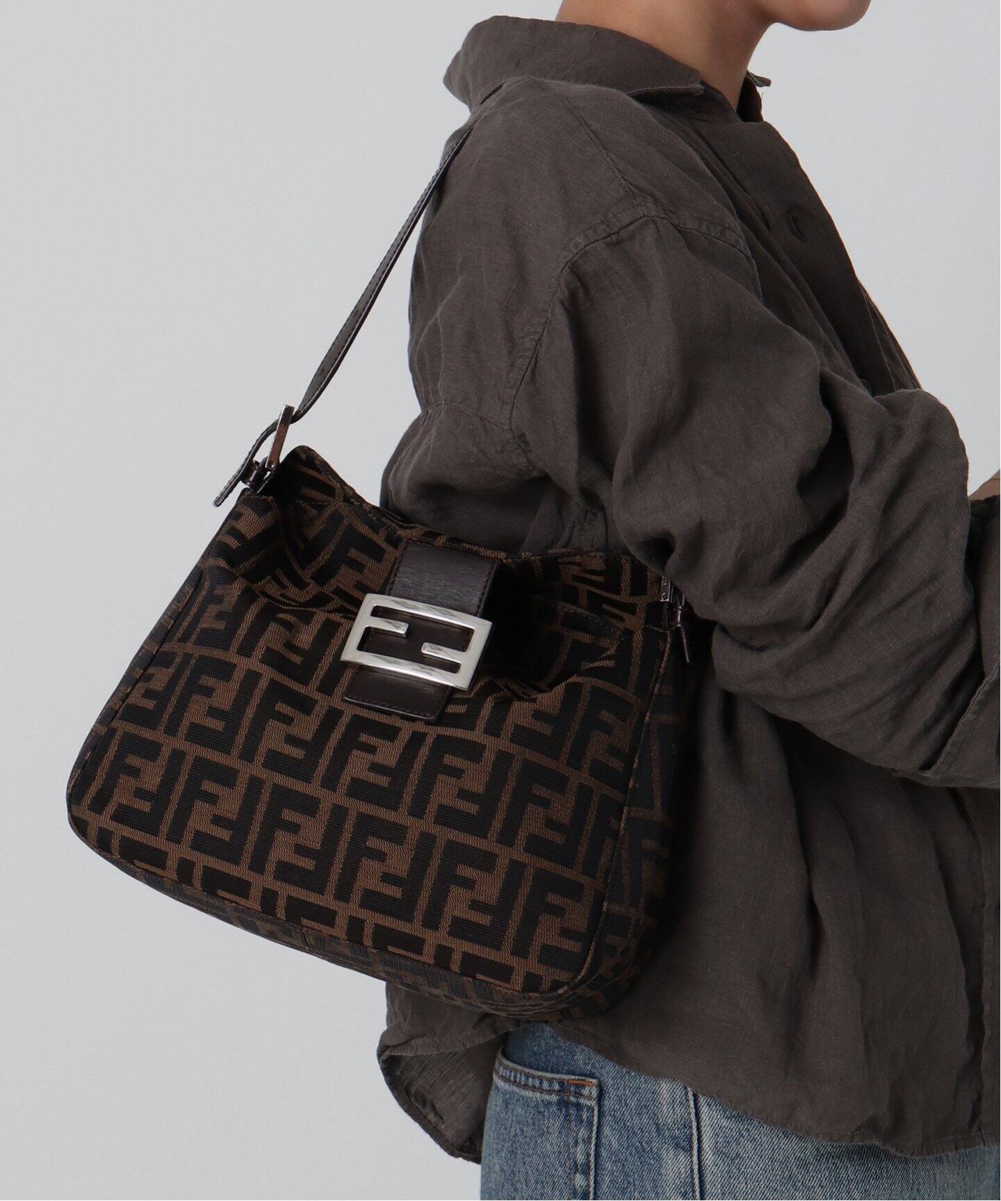 VINTAGE FENDI/フェンディ】Mamma baguette セミショルダーバッグ 