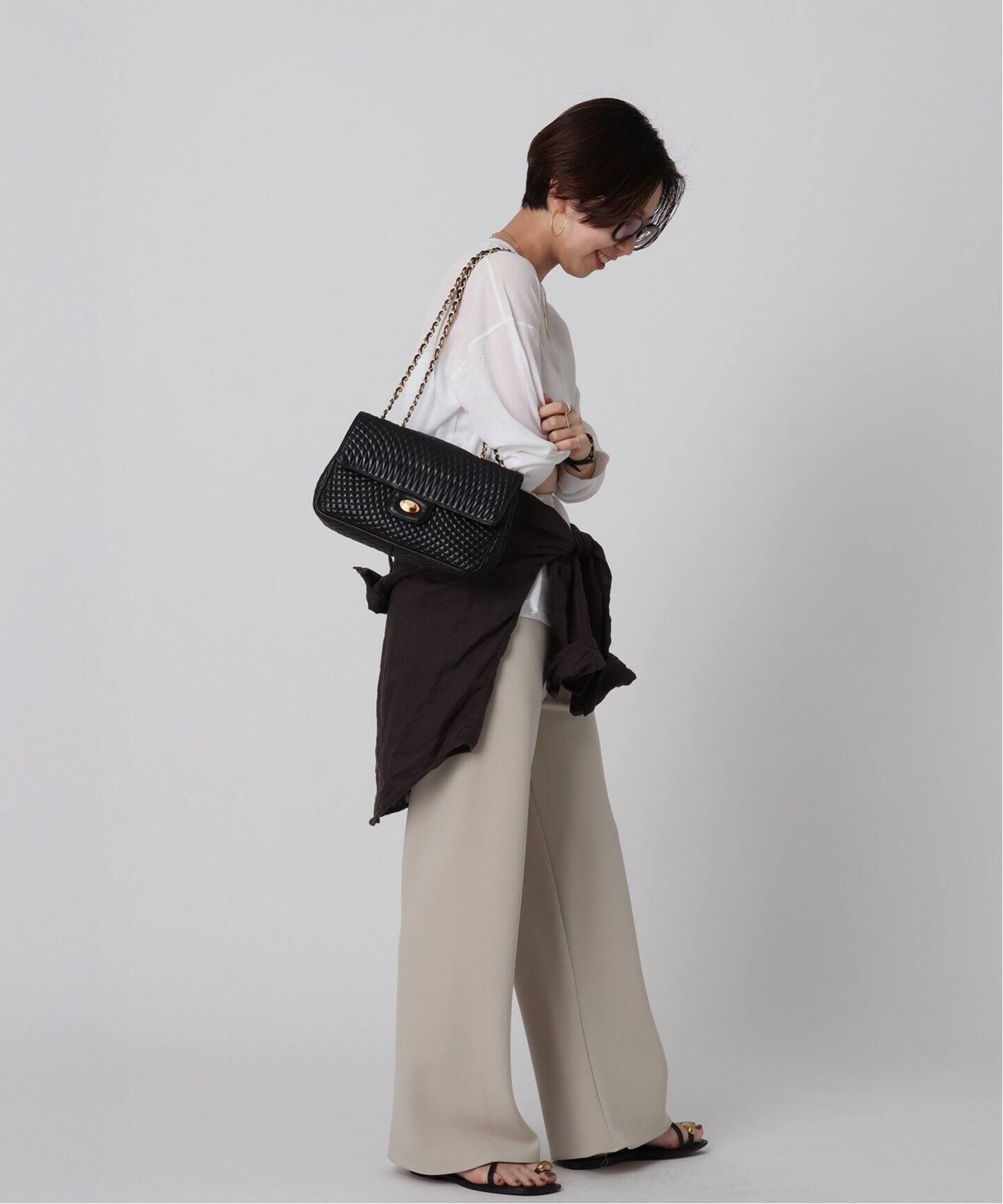 VINTAGE BALLY/バリー】チェーンセミショルダーバッグ