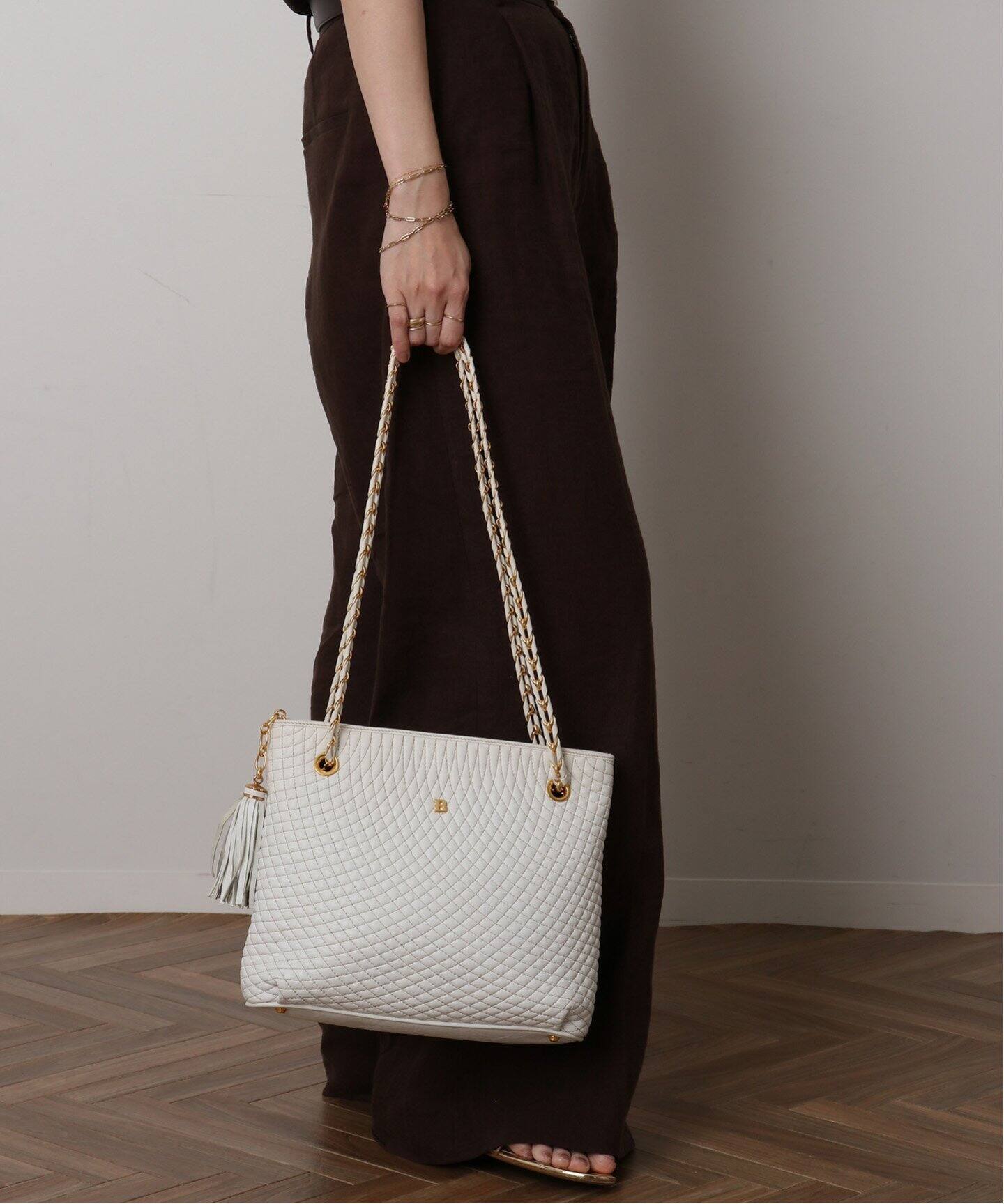 VINTAGE BALLY/バリー】チェーン セミショルダーバッグ